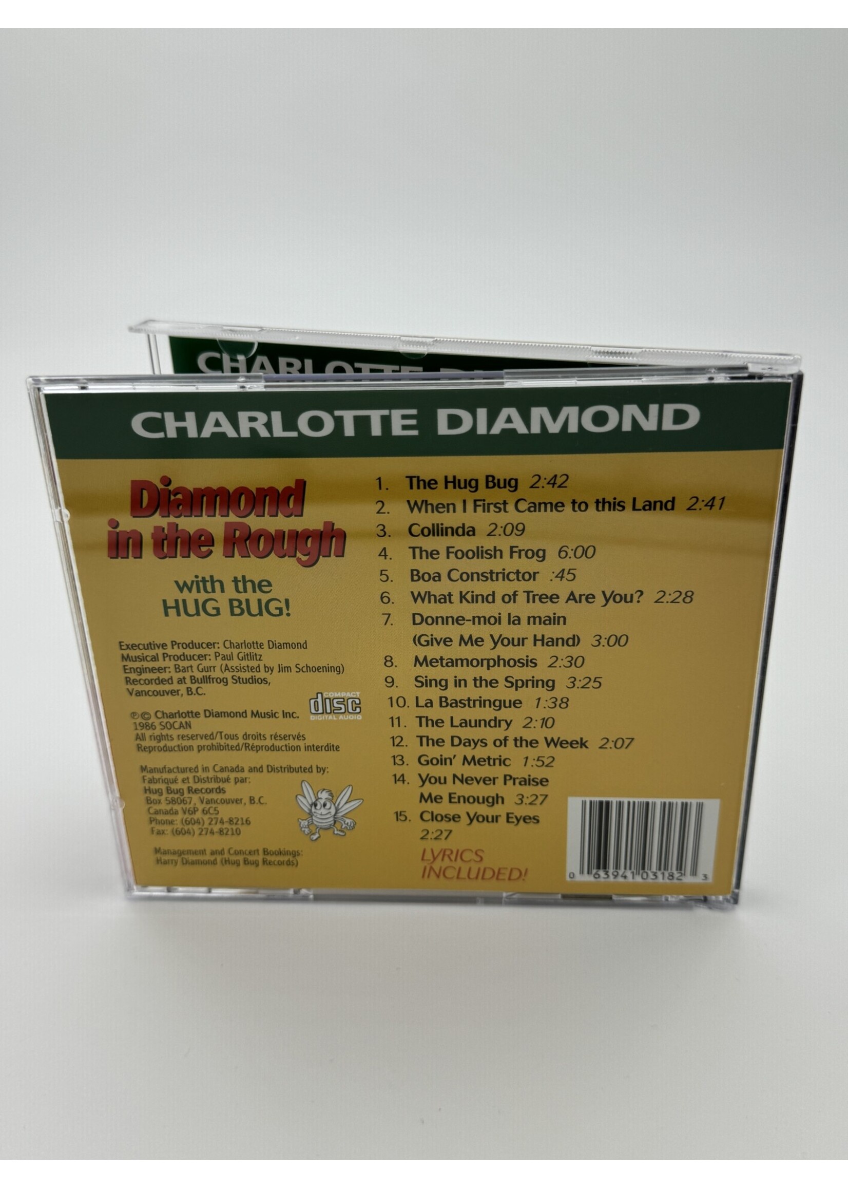 CD Charlotte Diamond Diamond In The Rough With The Hug Bugs CD