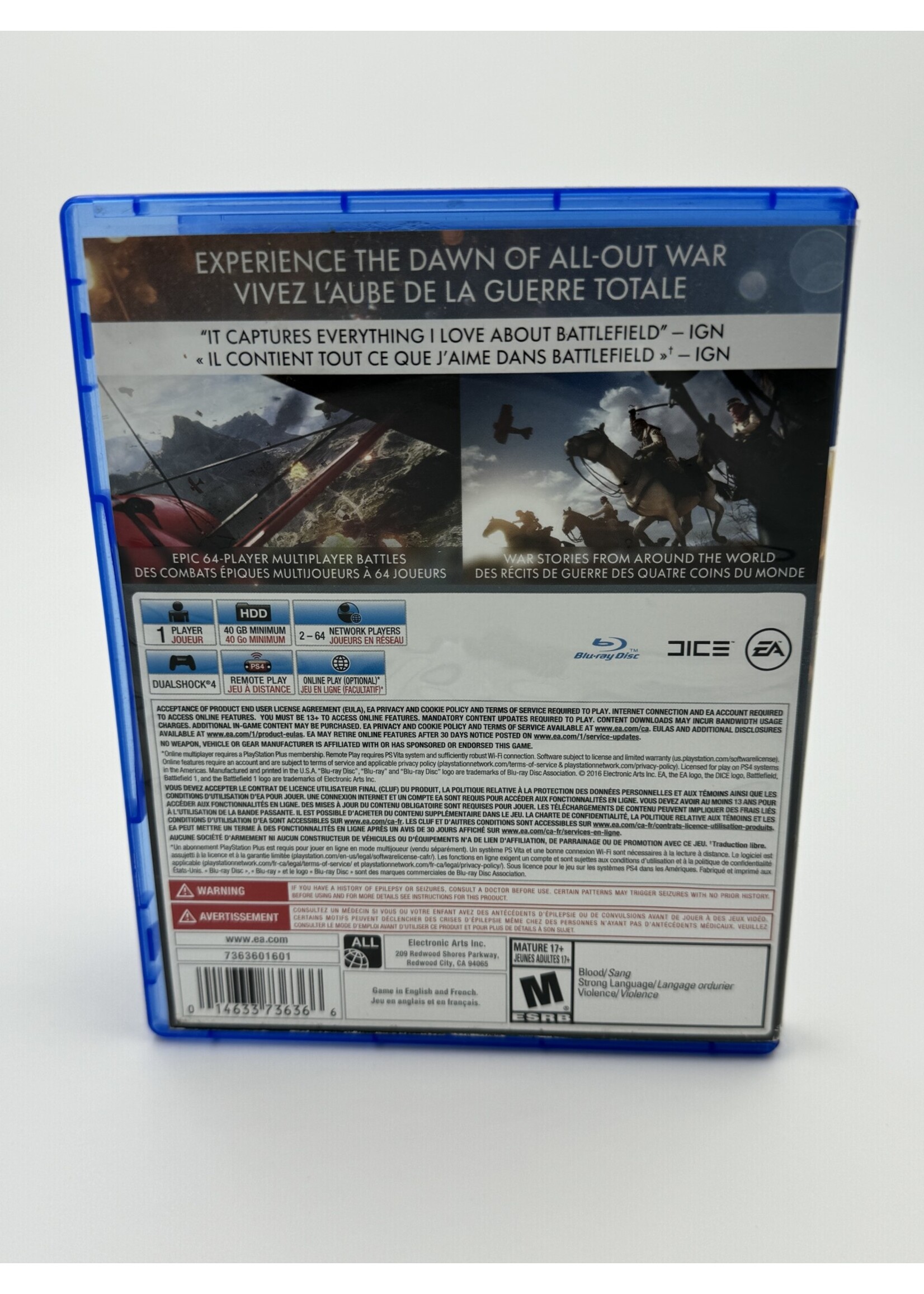Sony Battlefield 1 PS4