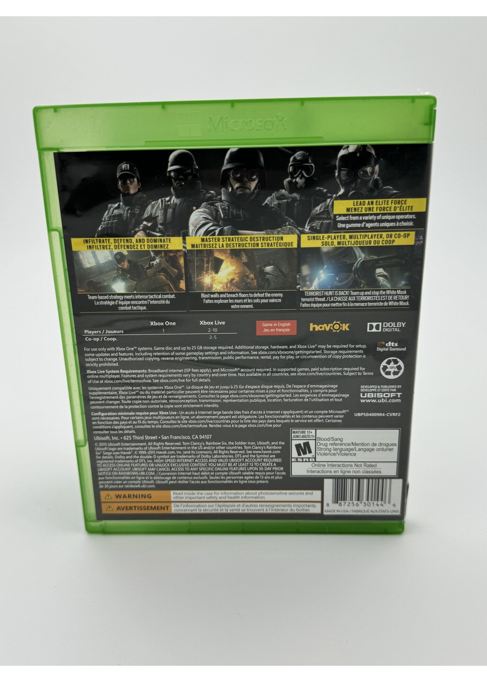 Xbox Tom Clancys Rainbow Six Siege Xbox One
