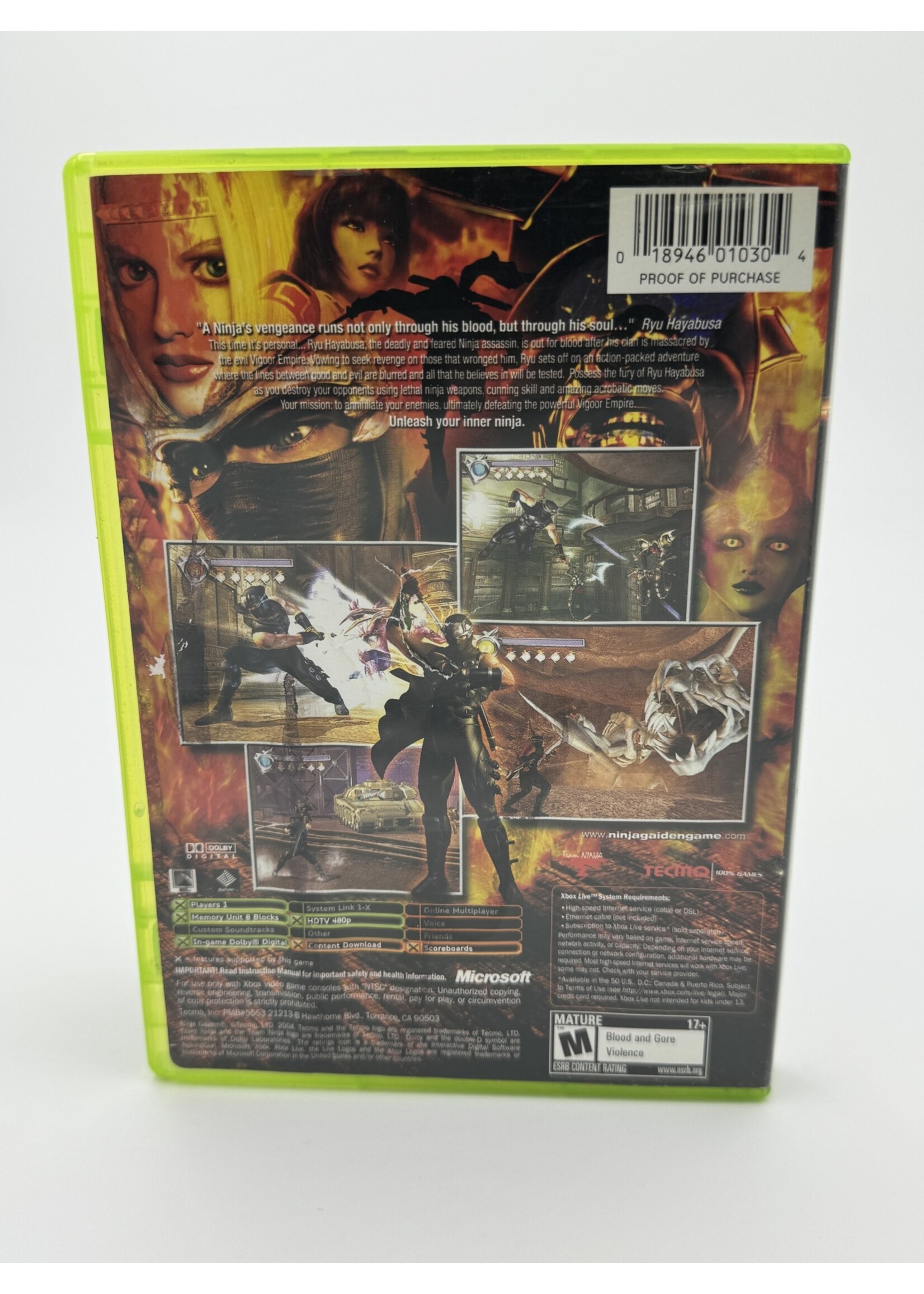 Xbox Ninja Gaiden Xbox