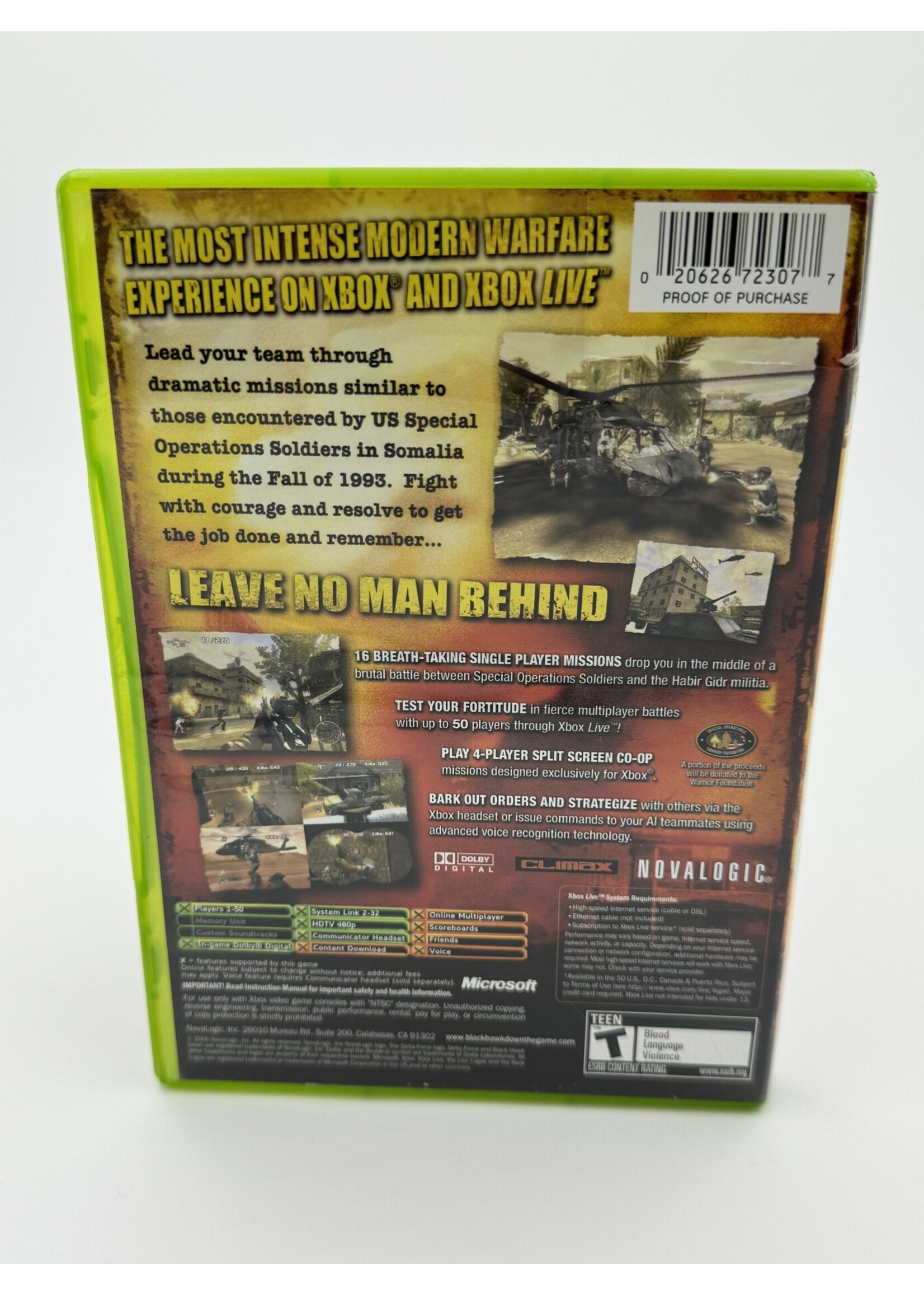 Xbox Delta Force Black Hawk Down Xbox