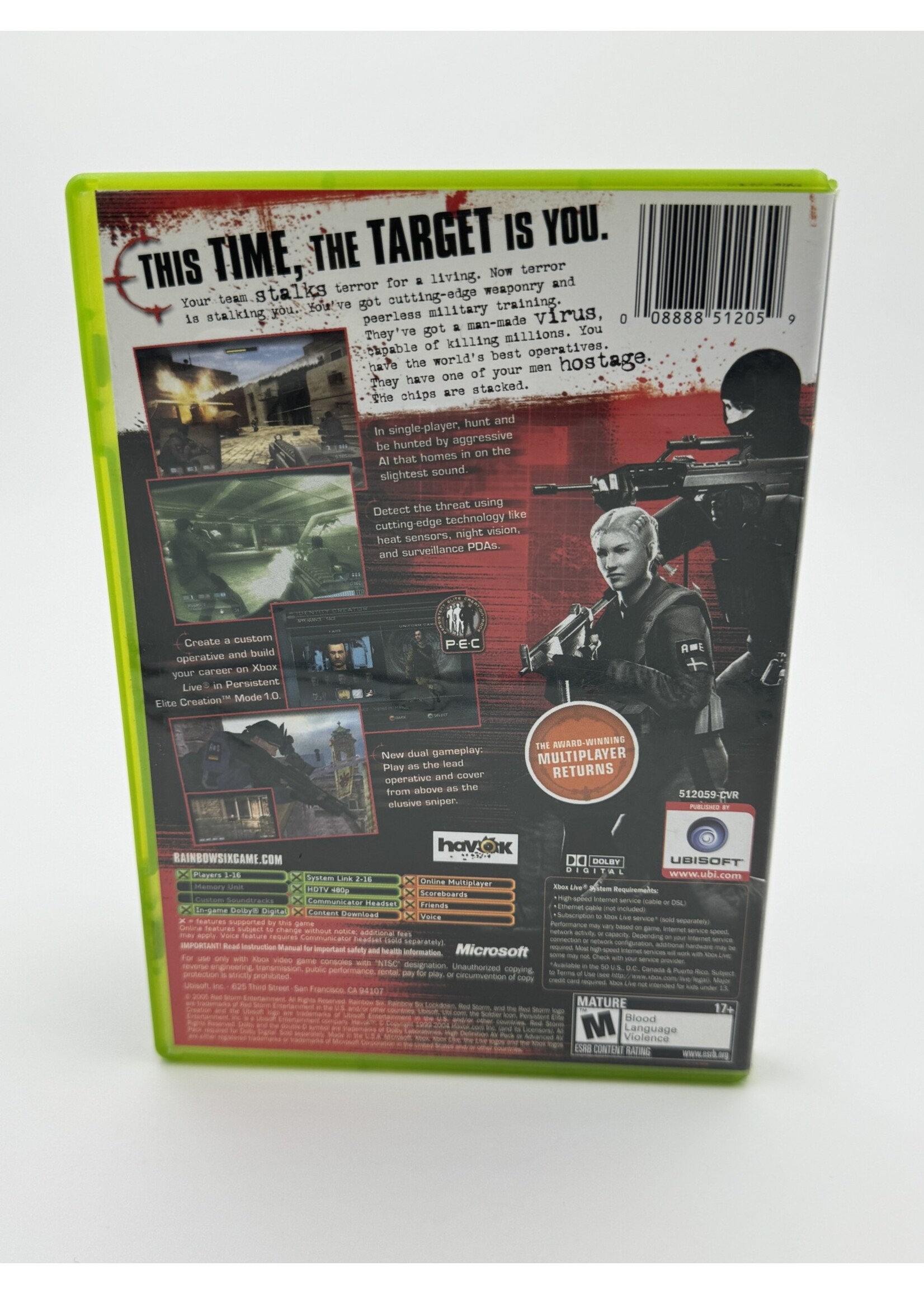 Xbox Tom Clancys Rainbow Six Lockdown Xbox