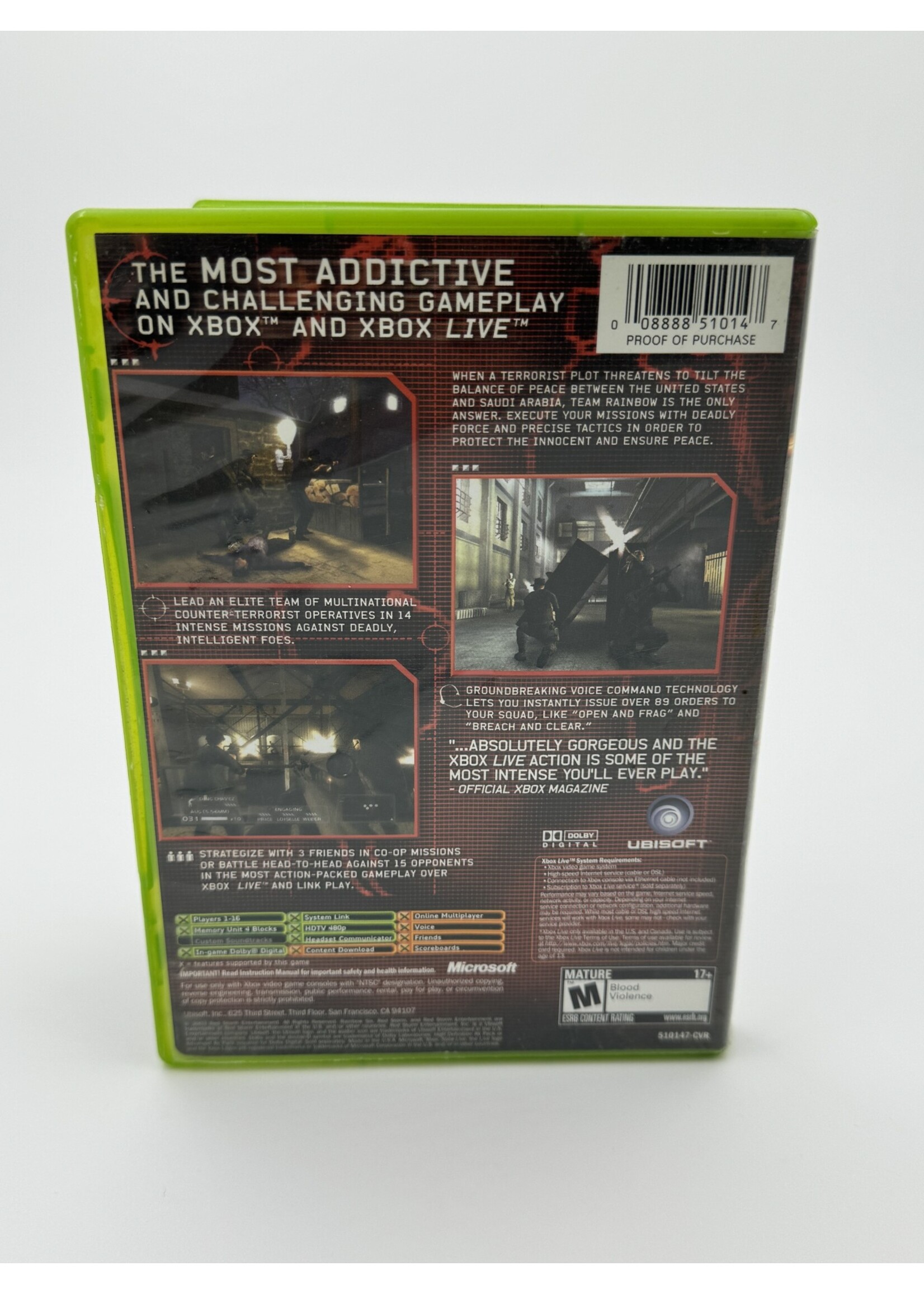 Xbox Tom Clancys Rainbow Six 3 Xbox