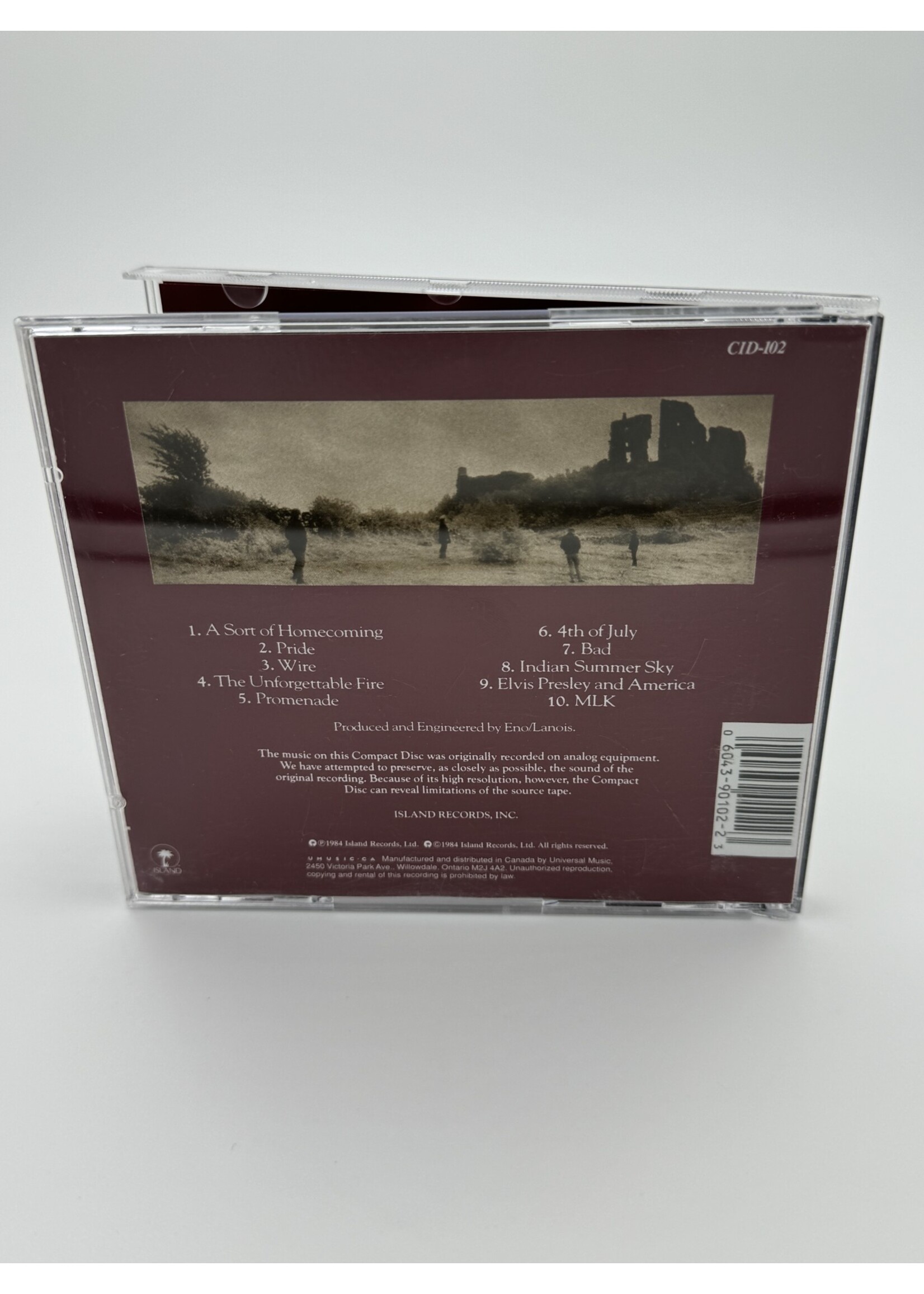 CD U2 The Unforgettable Fire CD