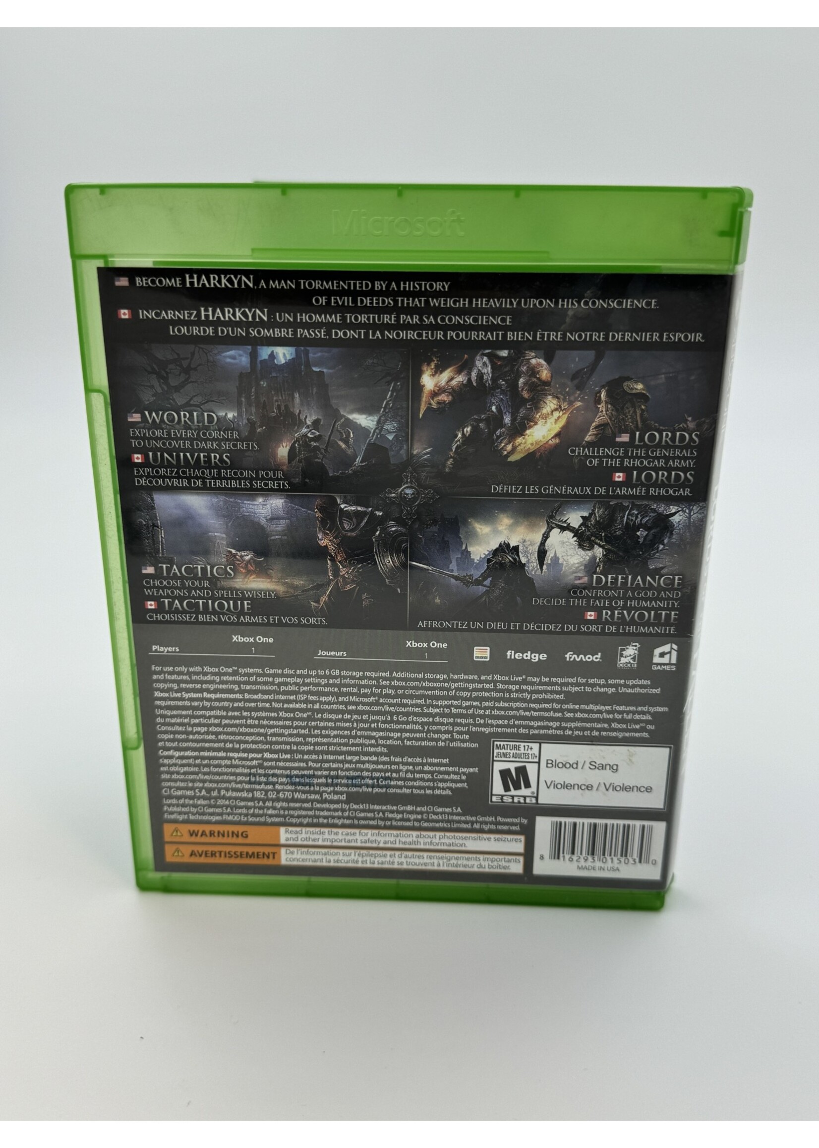 Xbox Lords Of The Fallen Xbox One