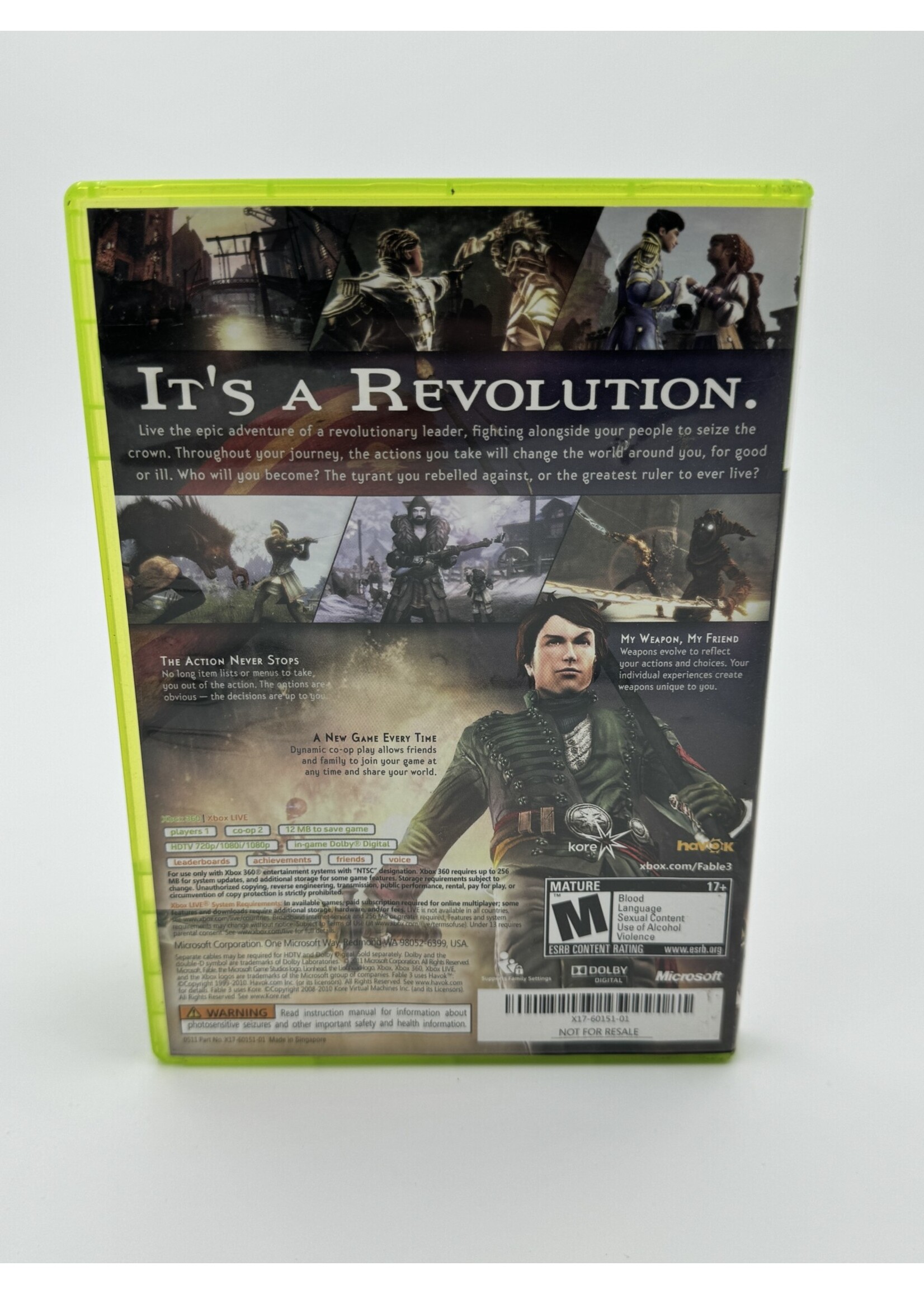 Xbox Fable 3 Xbox 360