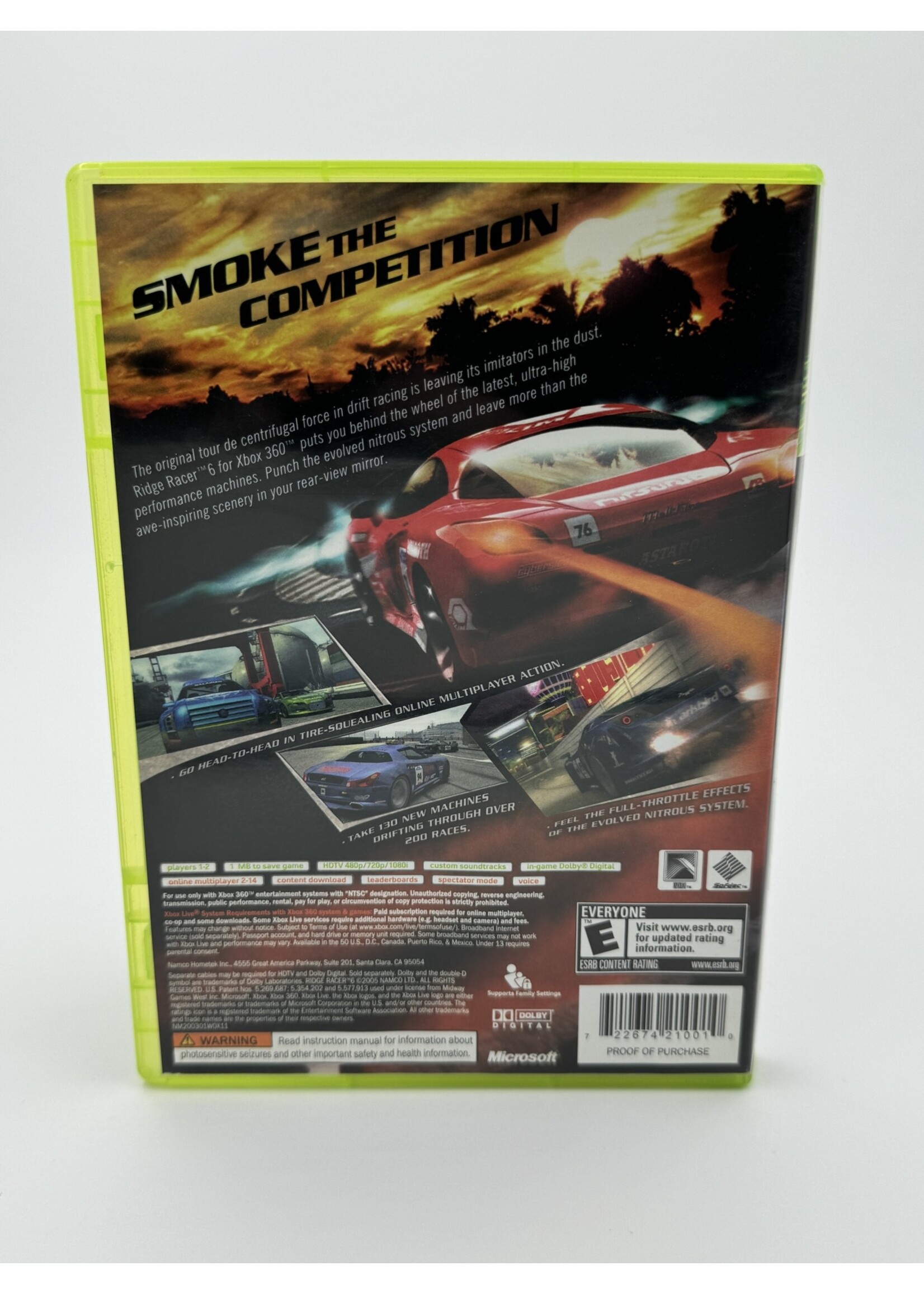 Xbox Ridge Racer 6 Xbox 360