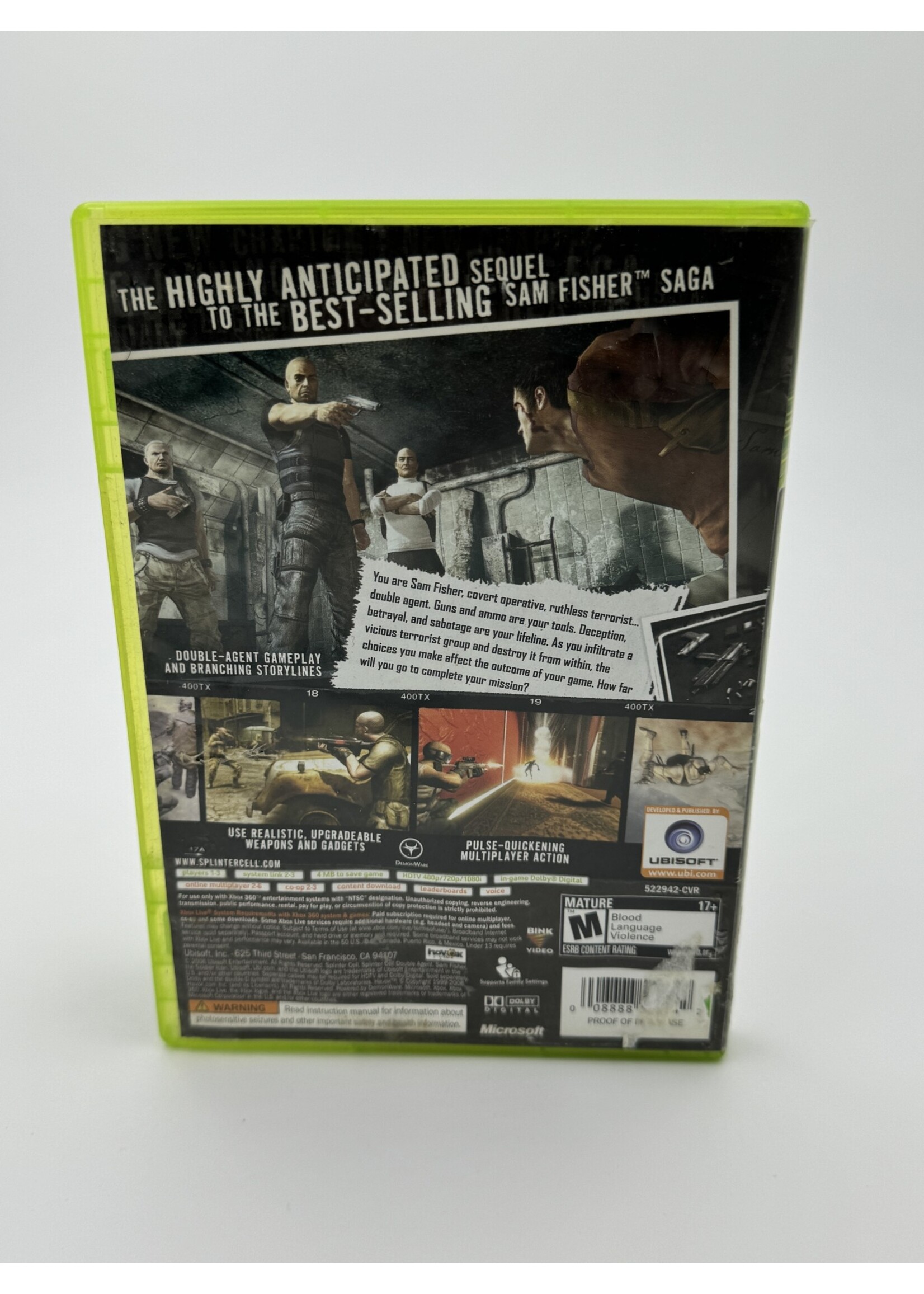 Xbox Tom Clancys Splinter Cell Double Agent Xbox 360