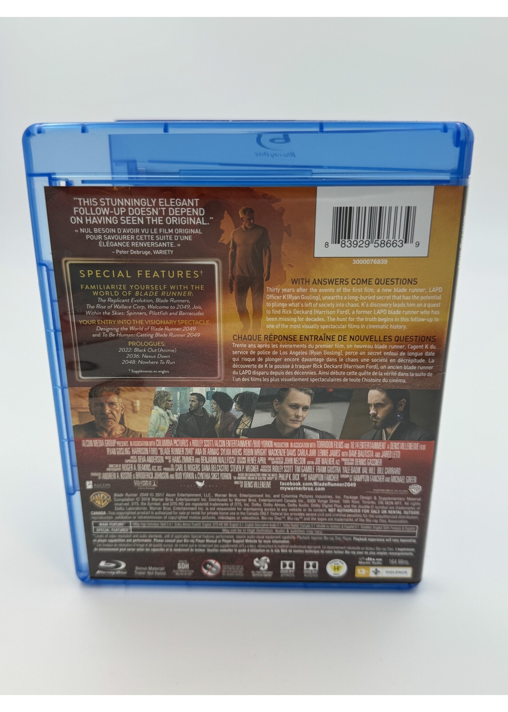 Bluray Blade Runner 2049 Bluray
