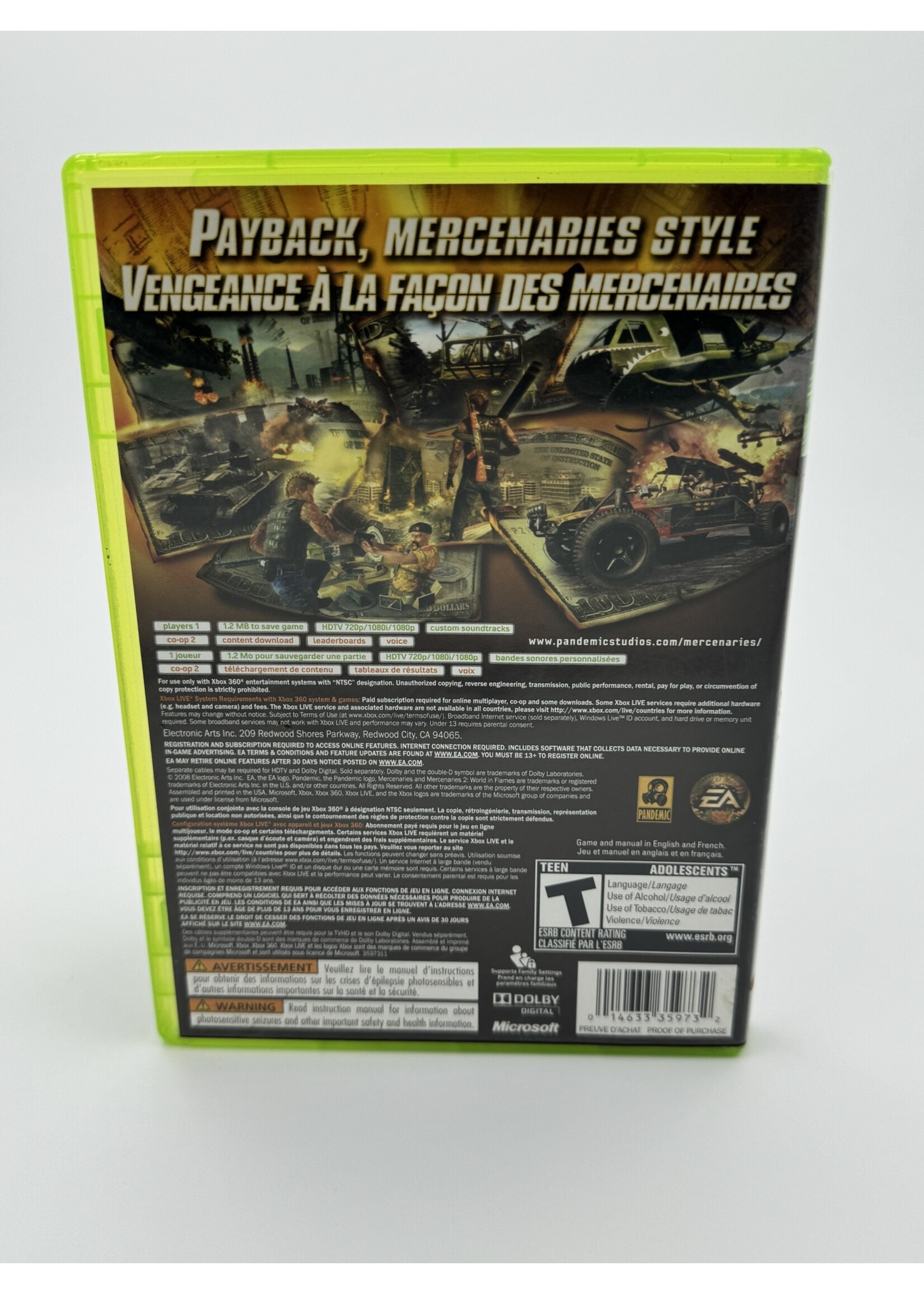 Xbox Mercenaries 2 World In Flames Xbox 360
