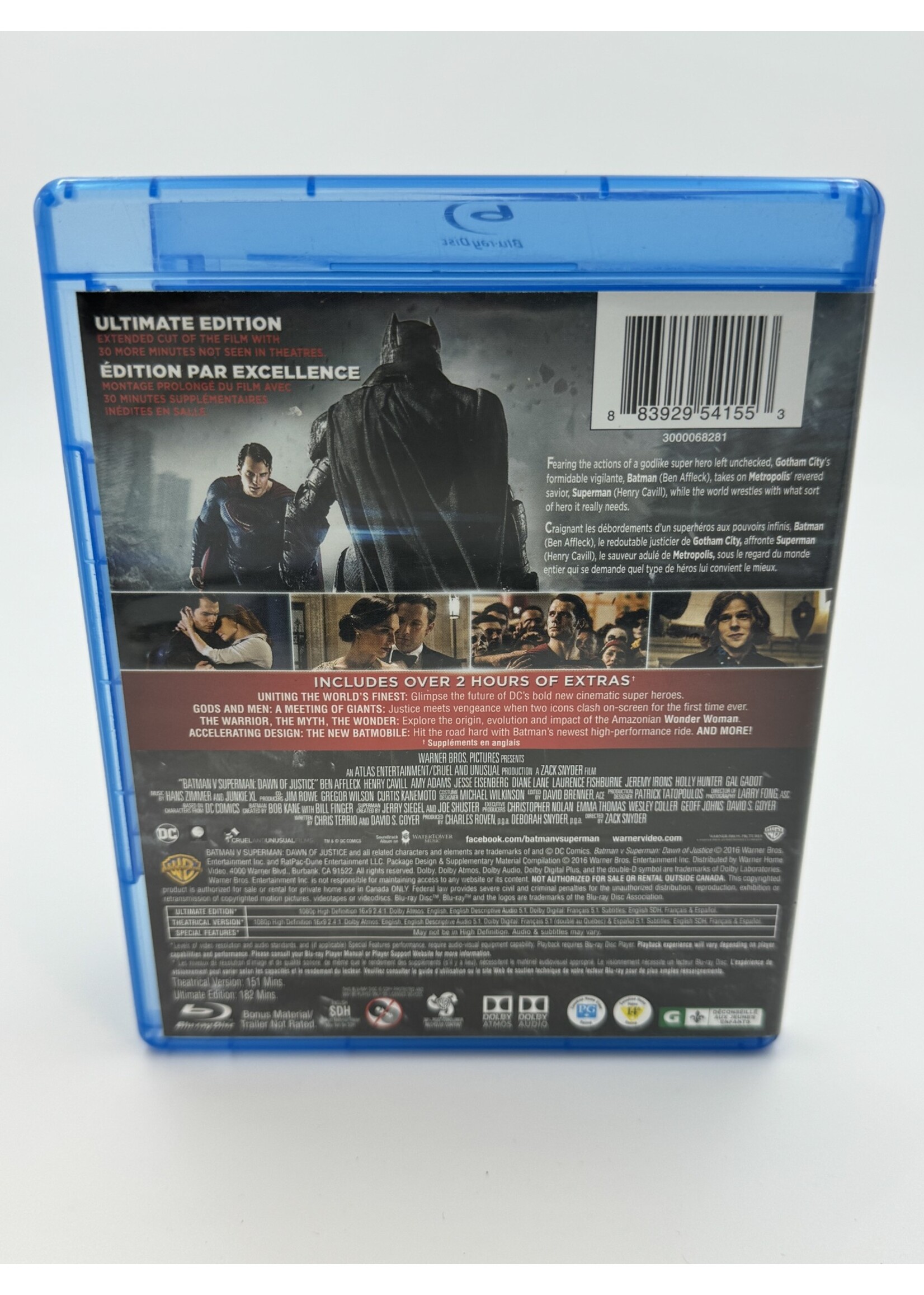 Bluray Batman Vs Superman Bluray