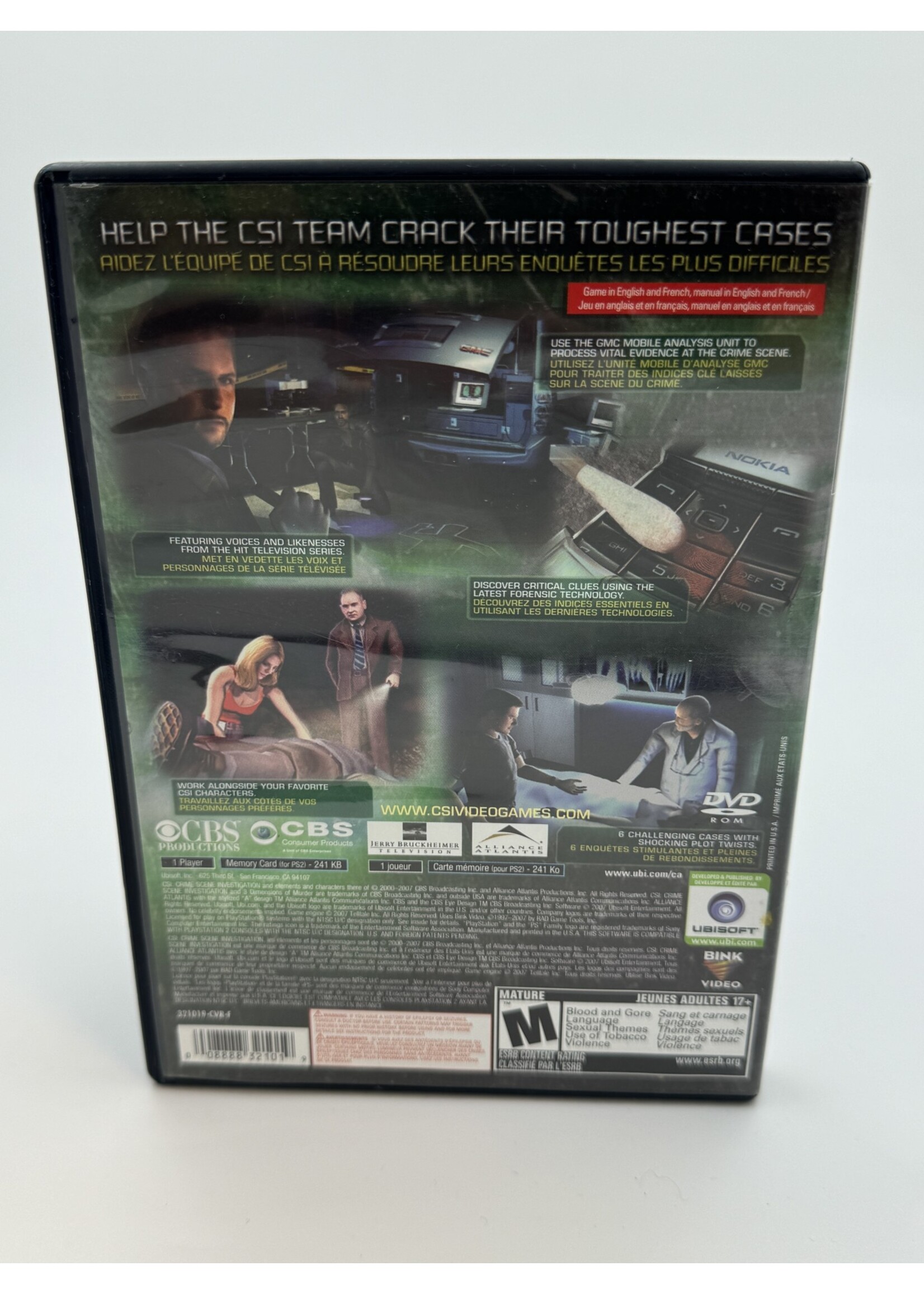 Sony CSI Crime Scene Investigation 3 Dimensions Of Murder PS2