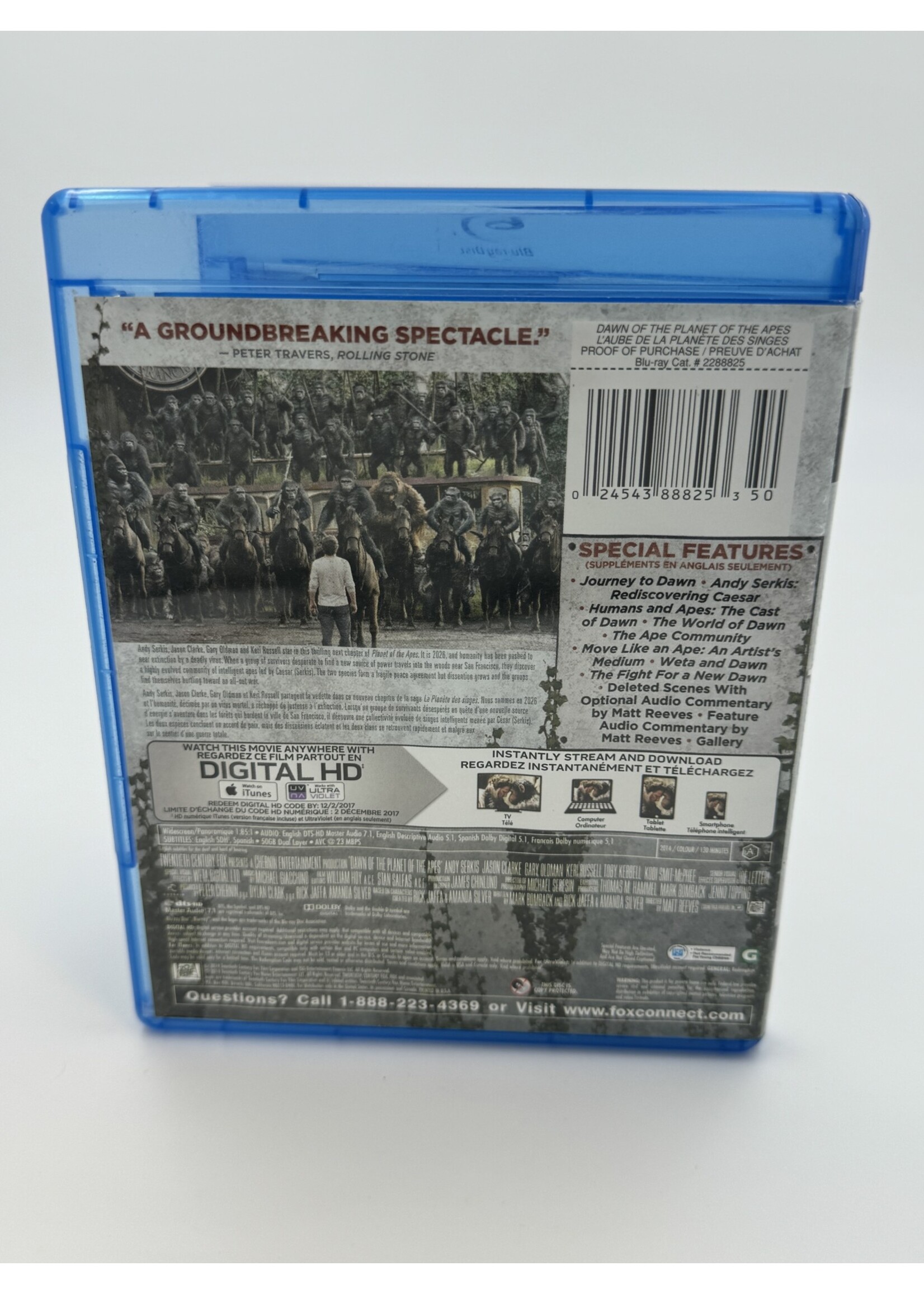 Bluray Dawn Of The Planet Of The Apes Bluray