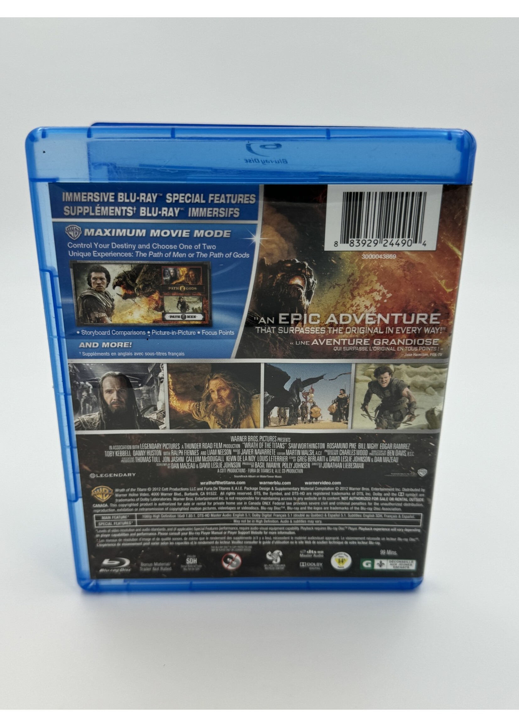 Bluray Wrath Of The Titans Bluray