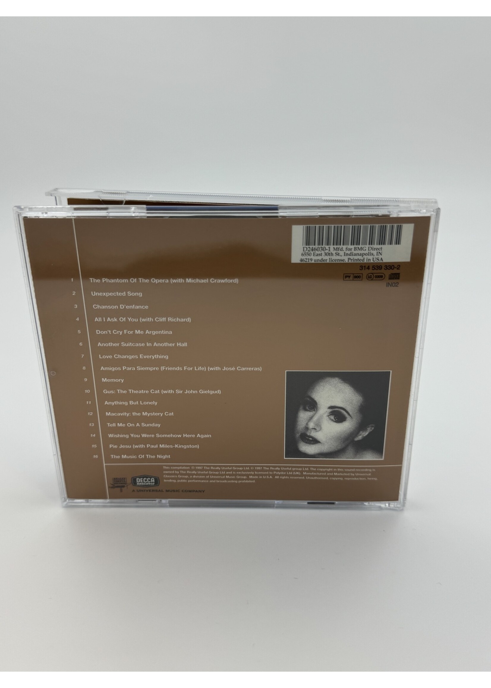 CD Sarah Brightman The Andrew Lloyd Webber Collection CD