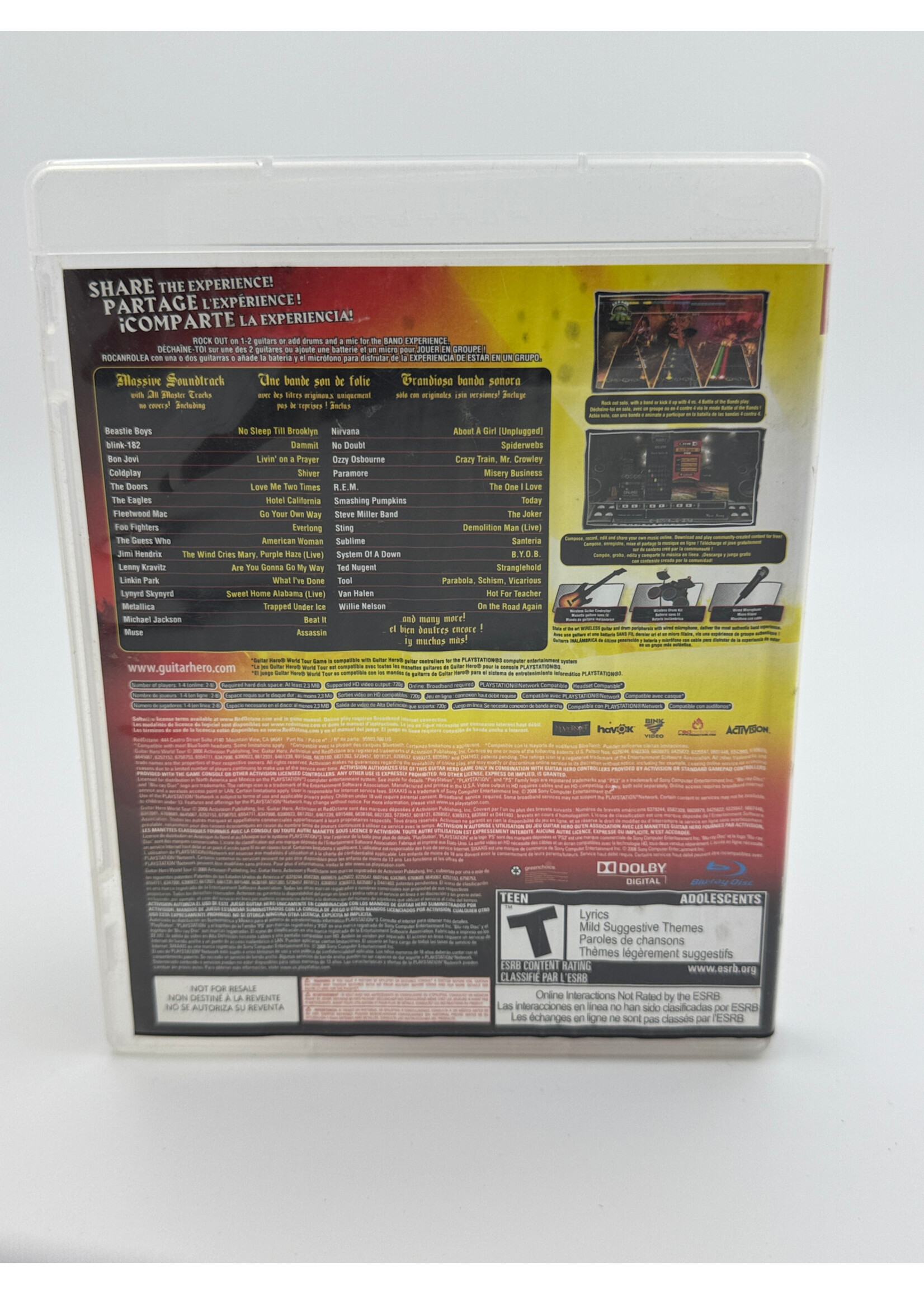 Sony Guitar Hero World Tour Ps3