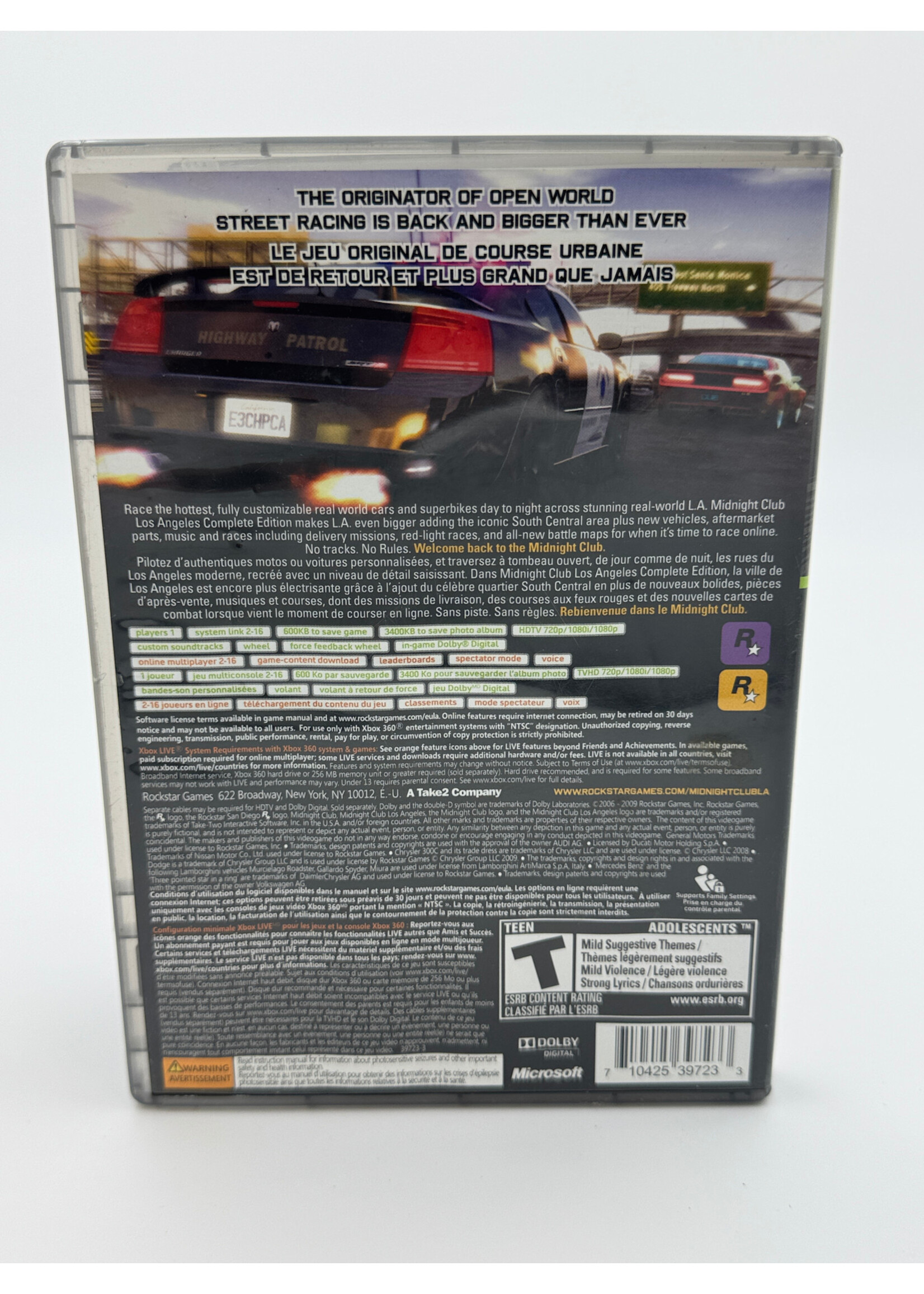 Xbox Midnight Club Los Angeles Platinum Hits Complete Edition Xbox 360