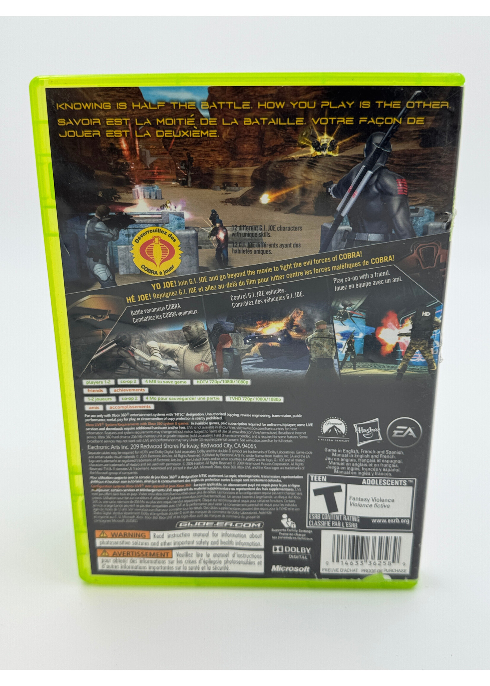 xbox 360 GI Joe The Rise Of Cobra XBOX 360