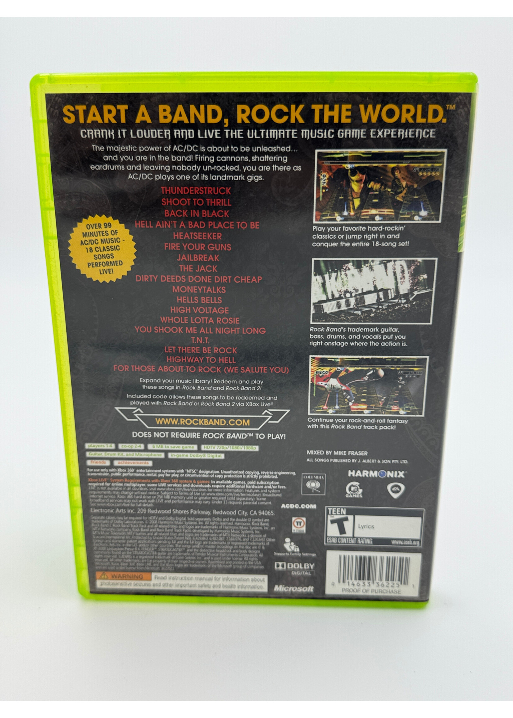 Xbox Ac Dc Live Rockband Track Pack Xbox 360