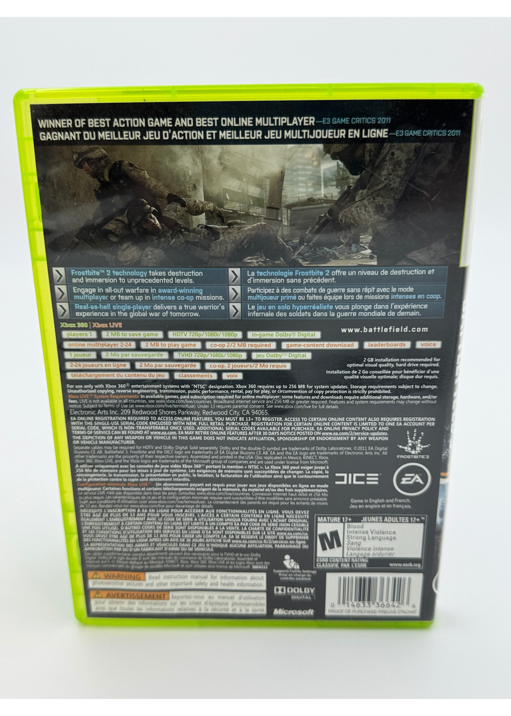 Xbox Battlefield 3 Xbox 360