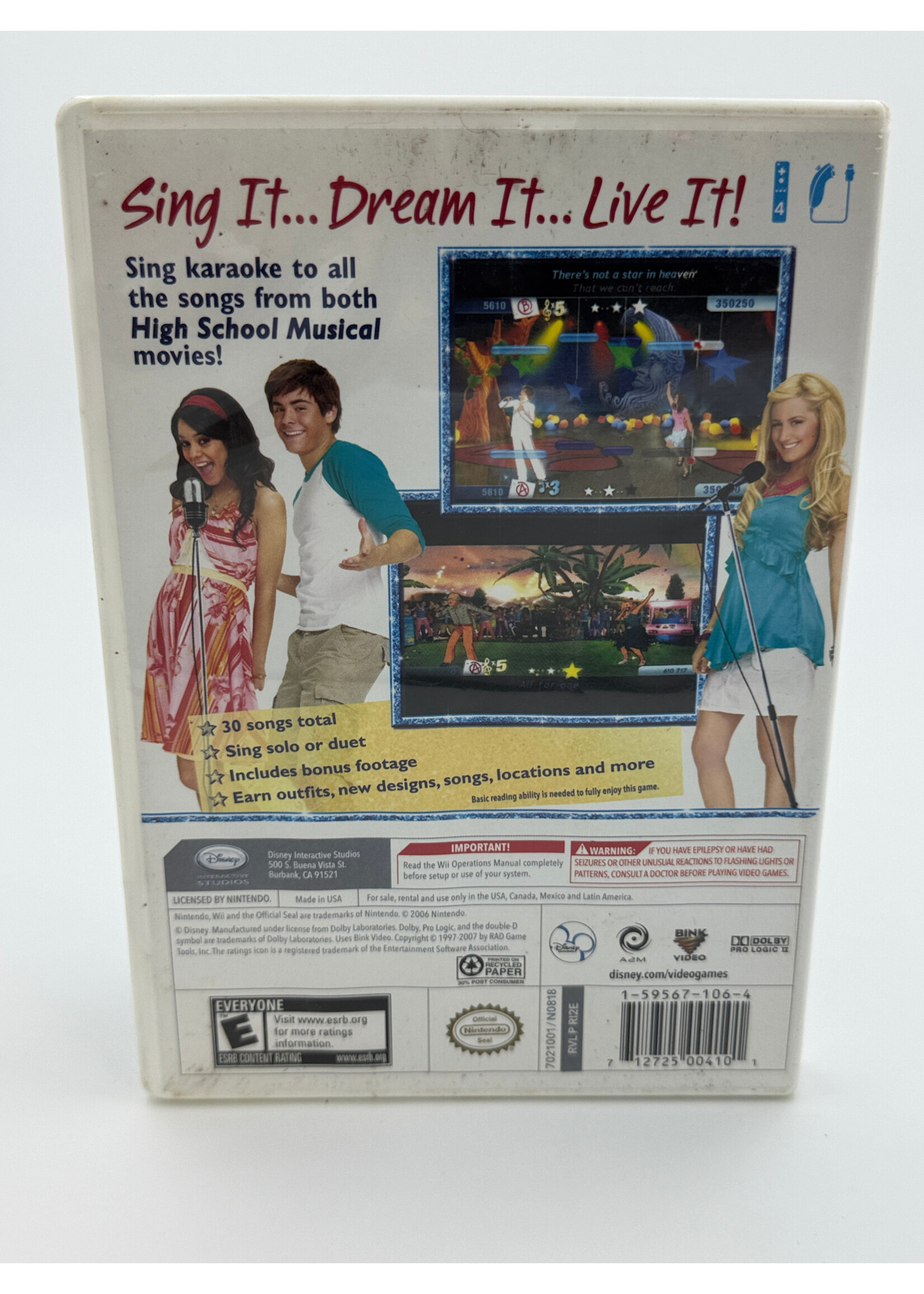 Nintendo Disney High School Musical Sing It Wii