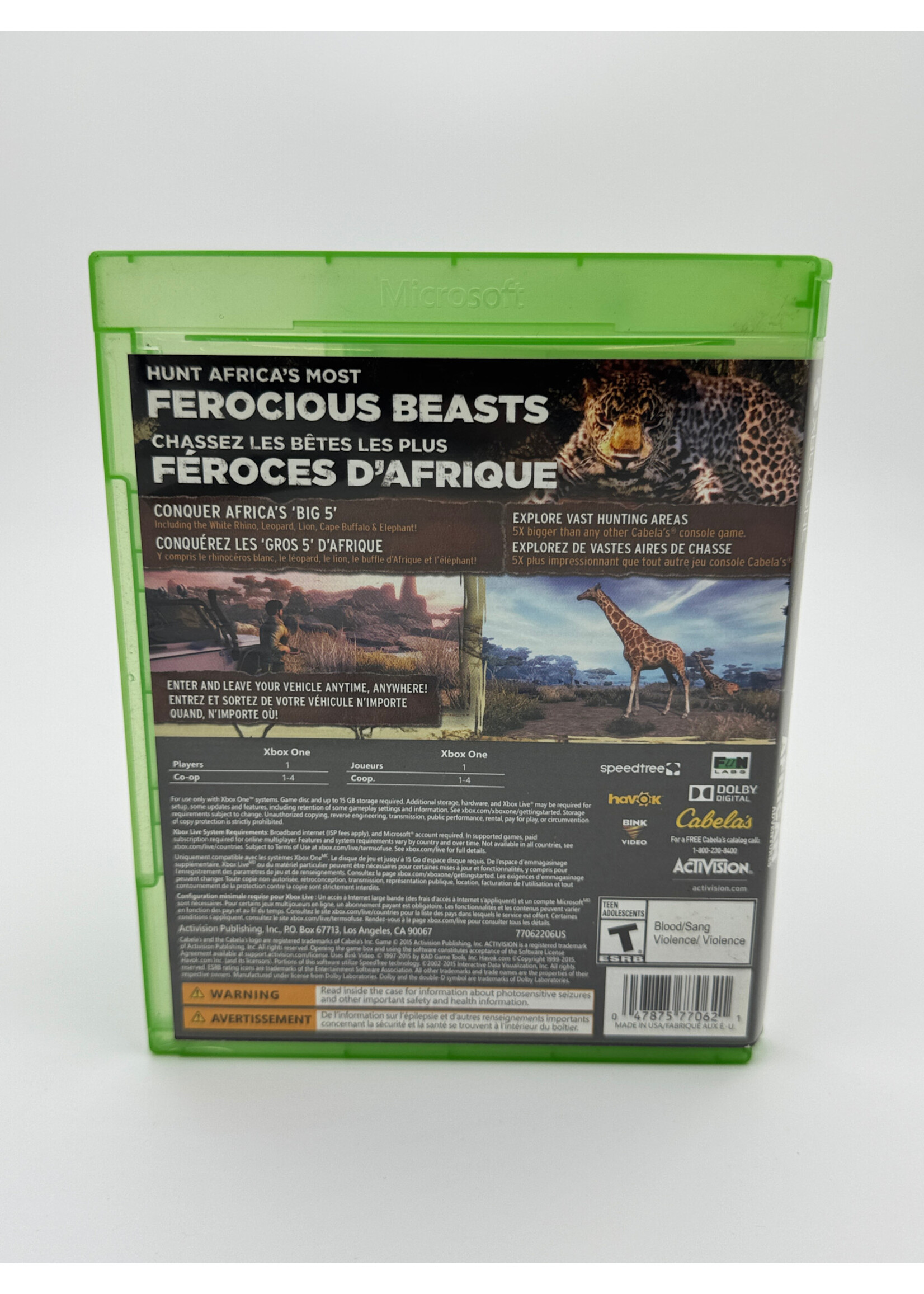 Xbox Cabelas African Adventures Xbox One