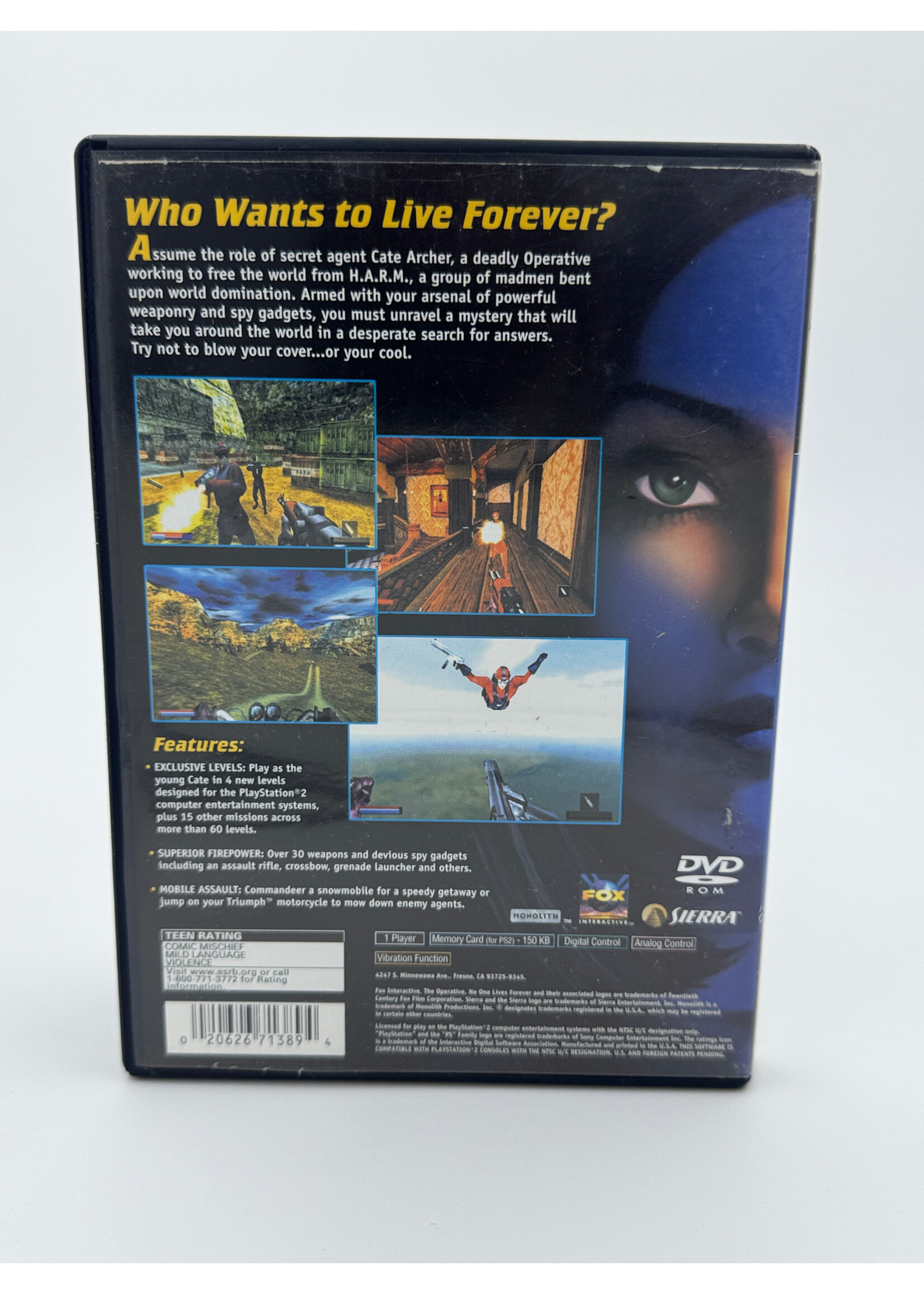 Sony The Operative No One Lives Forever PS2