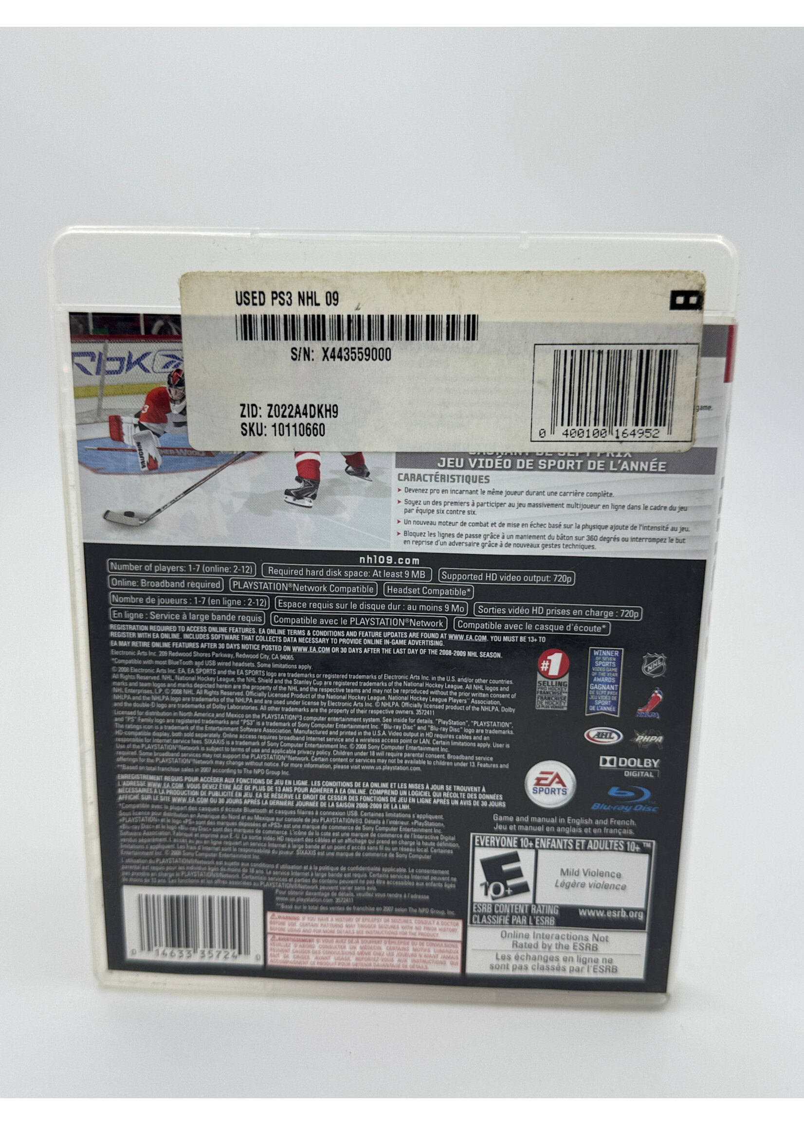 Sony Nhl 09 Ps3
