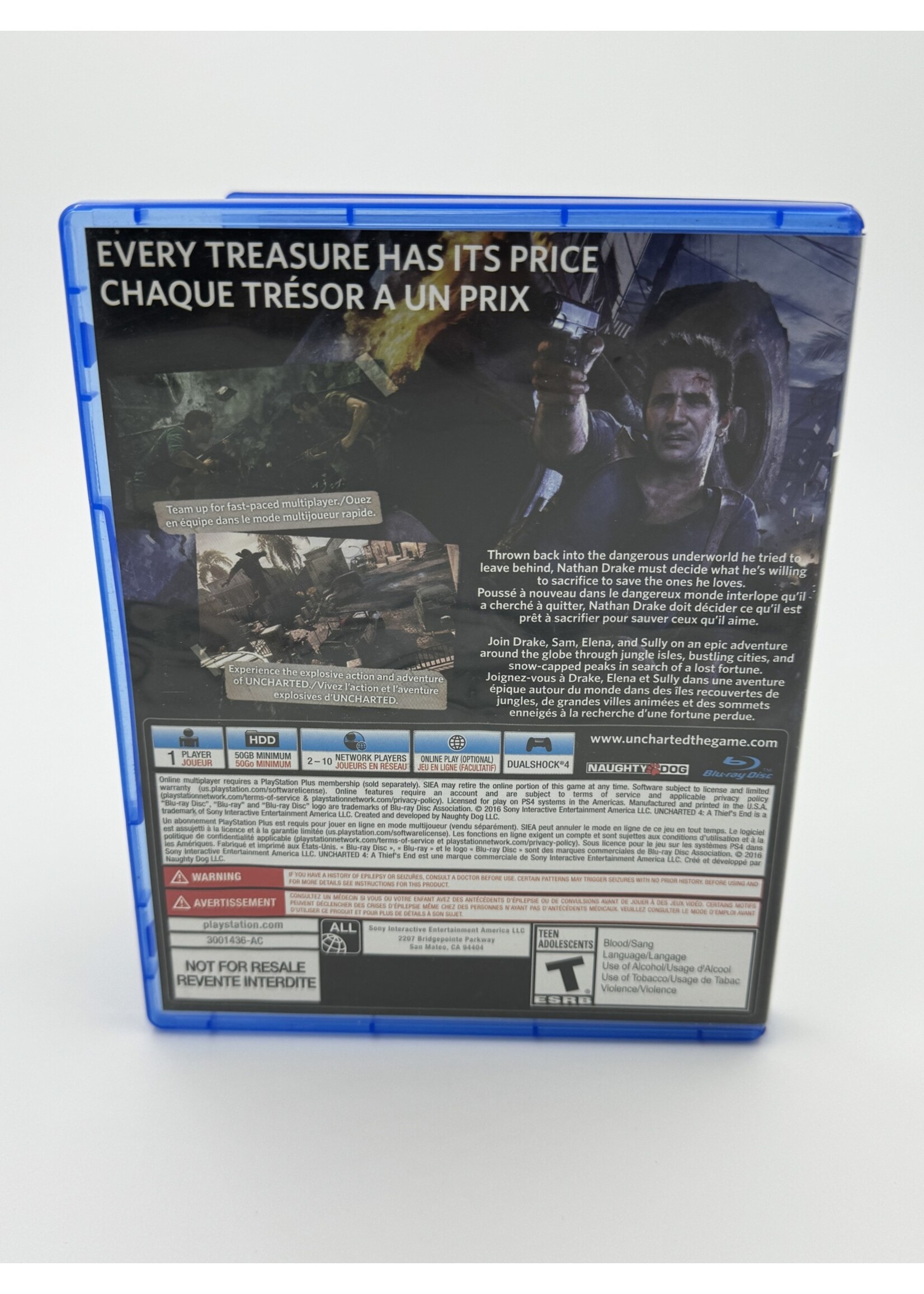 Sony Uncharted 4 A Thiefs End PS4