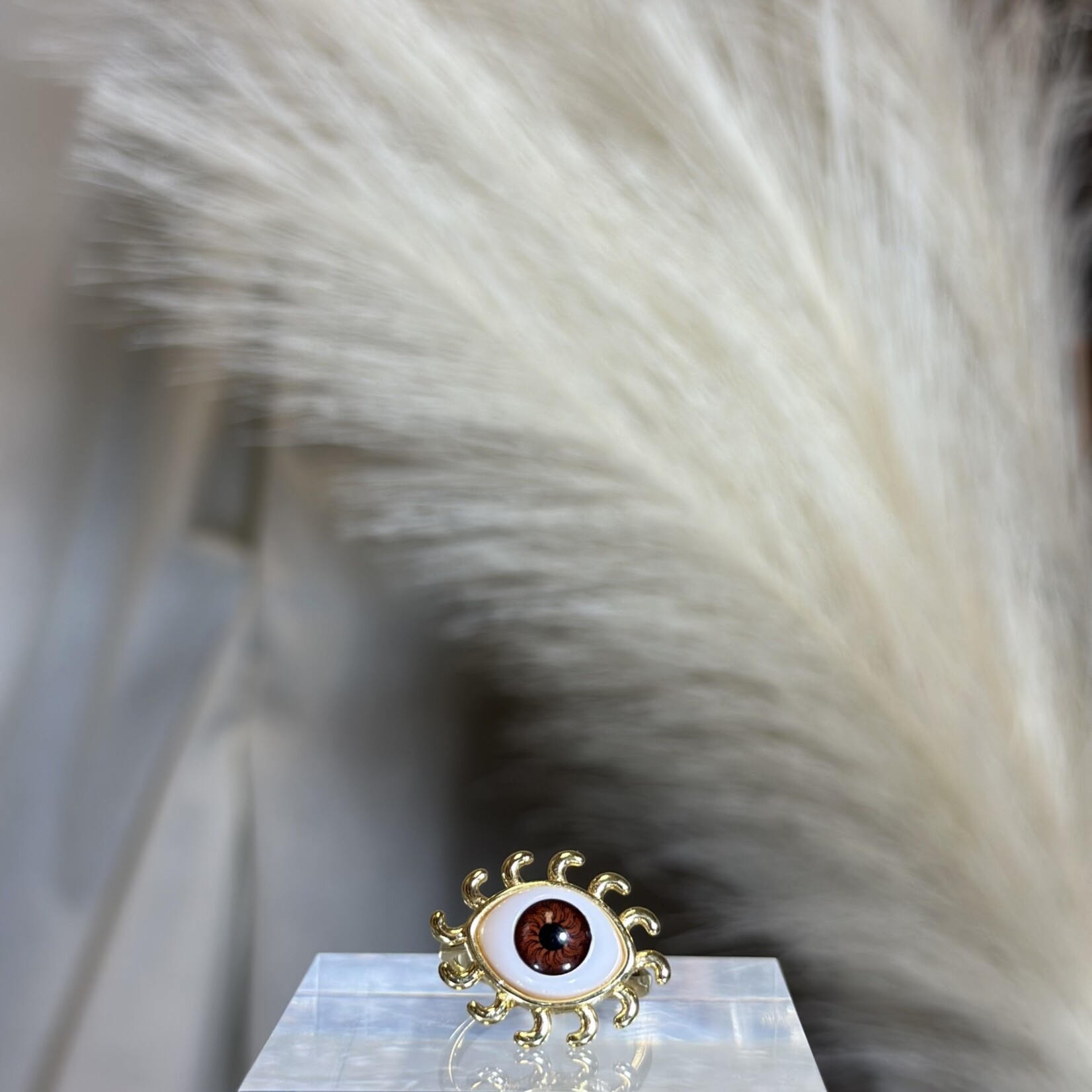 Brown Evil Eye Ring