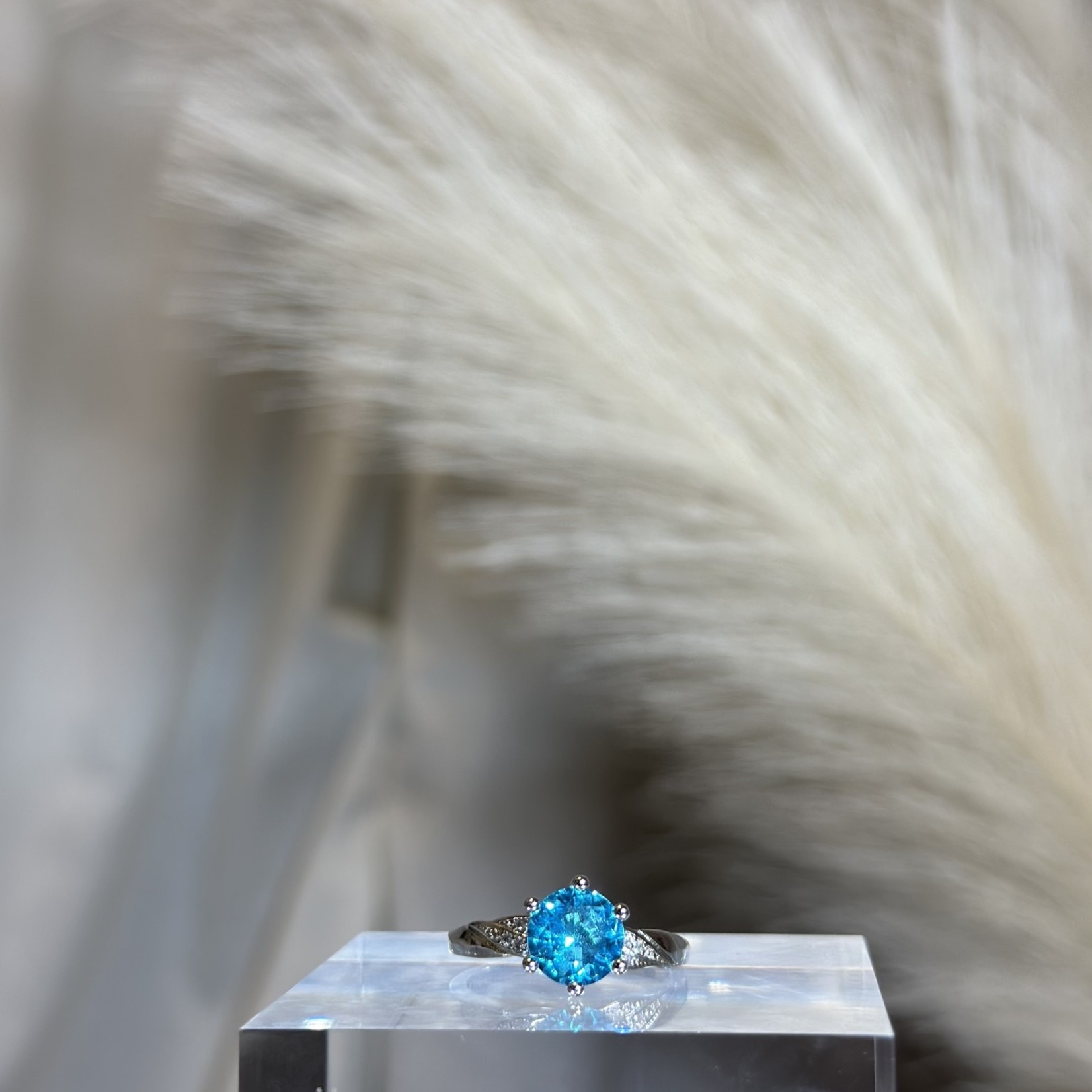 Blue Diamond Ring