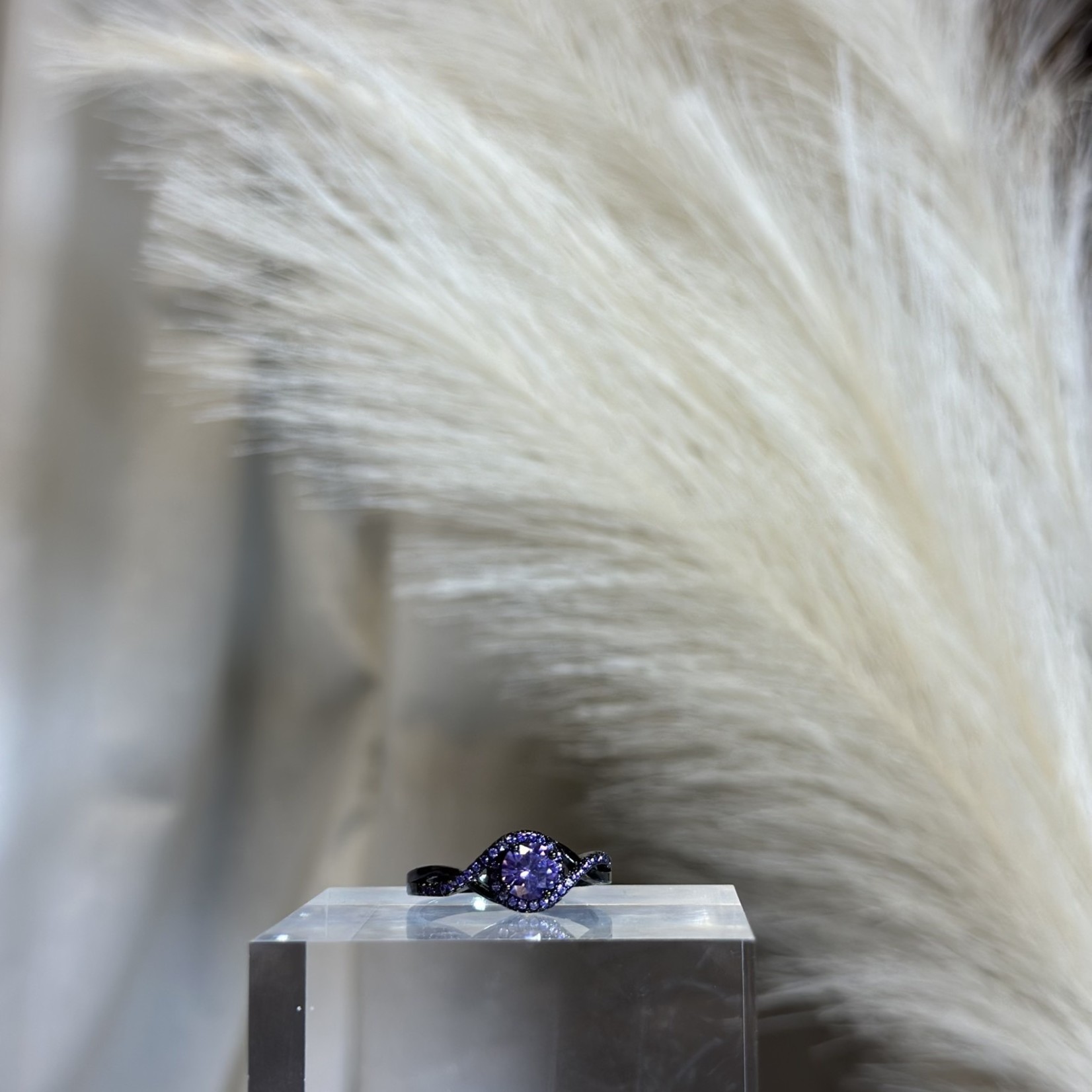 Purple Diamond Ring