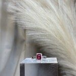 Fuchsia Square Diamond Ring