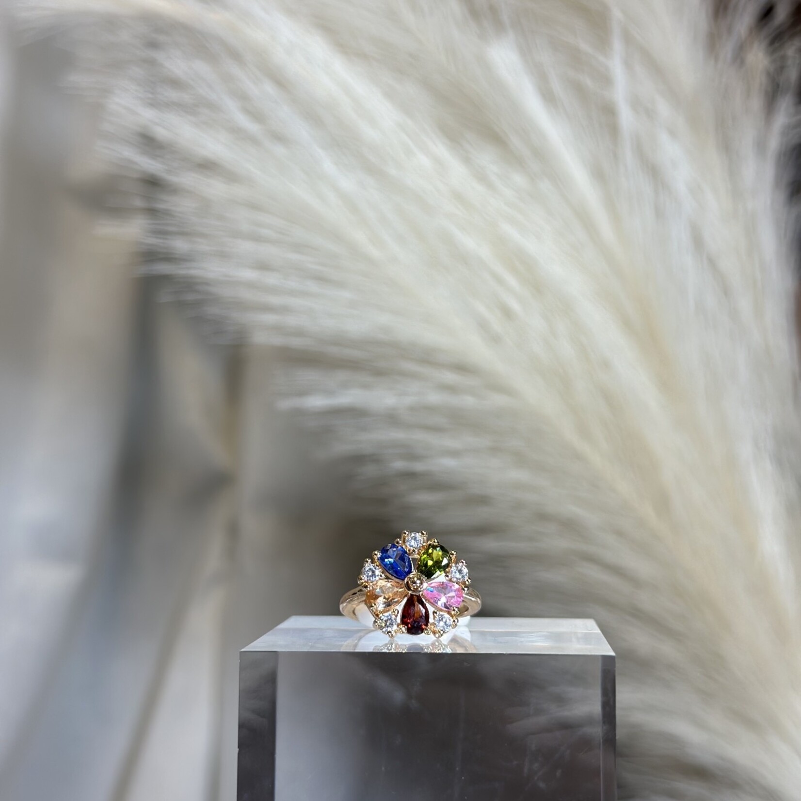Multicolor Flower Ring