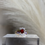 Red Multicolor Flower Ring