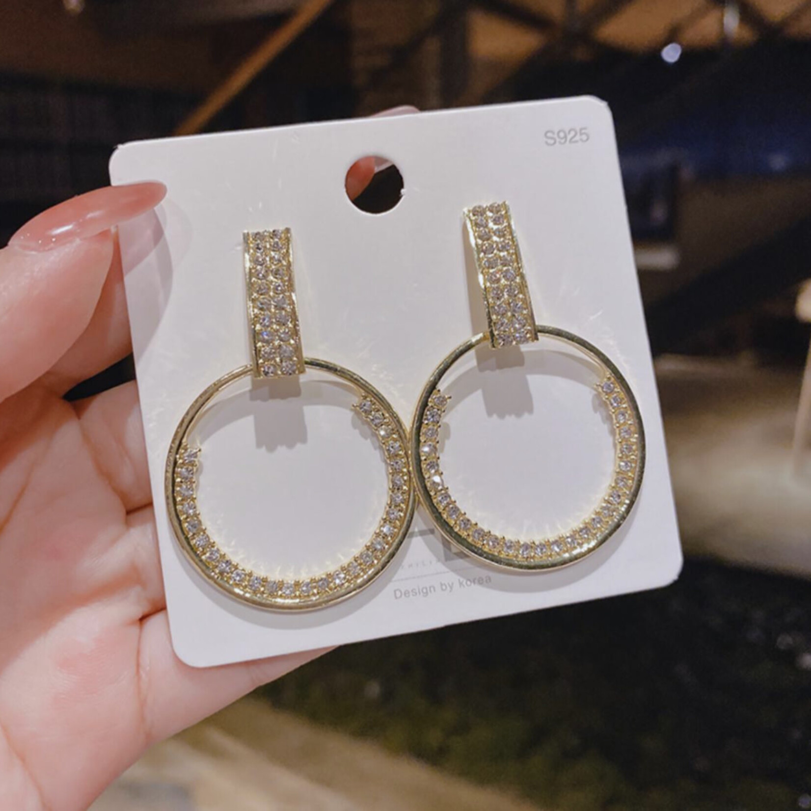 Diamonds in a Hoop Earrings