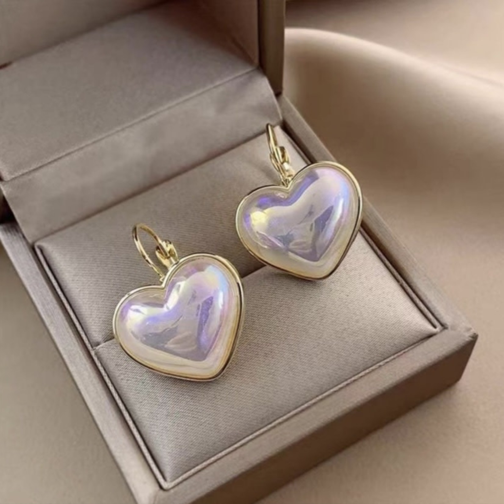 Heart Shape Pearl Earrings