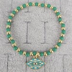 Green Evil Eye Bracelet