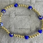 Blue Evil Eye with Gold Bracelet