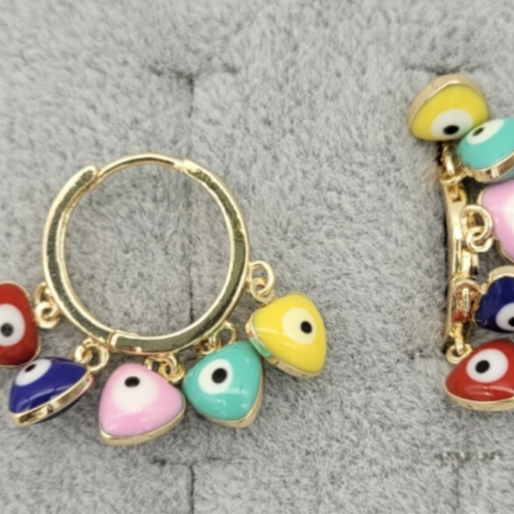 Multi Color Evil Eye Earrings