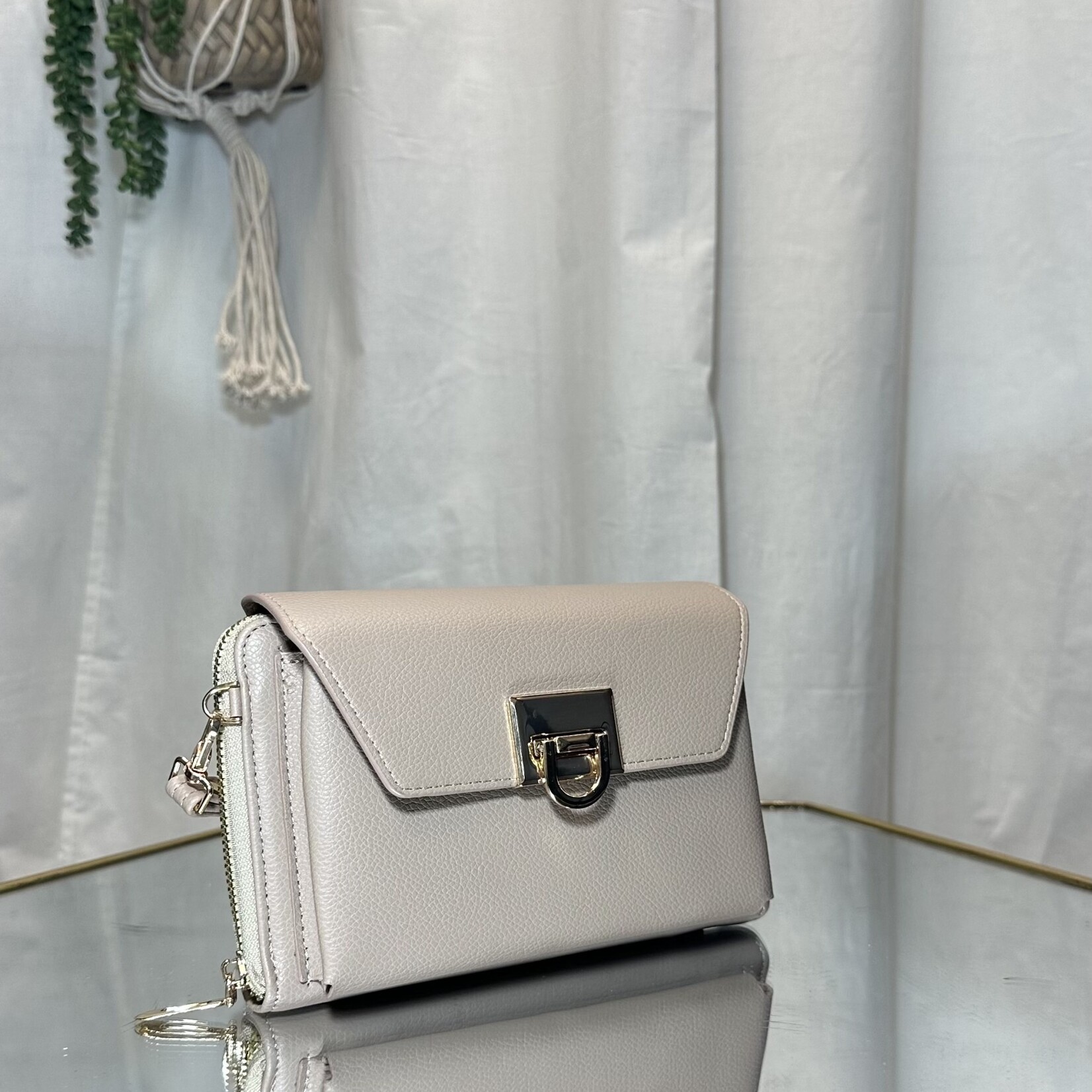 Pale Brown Medium Handbag