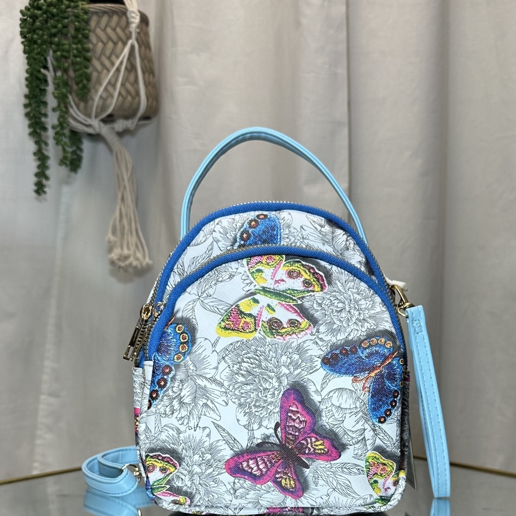 Blue Butterfly Small Backpack