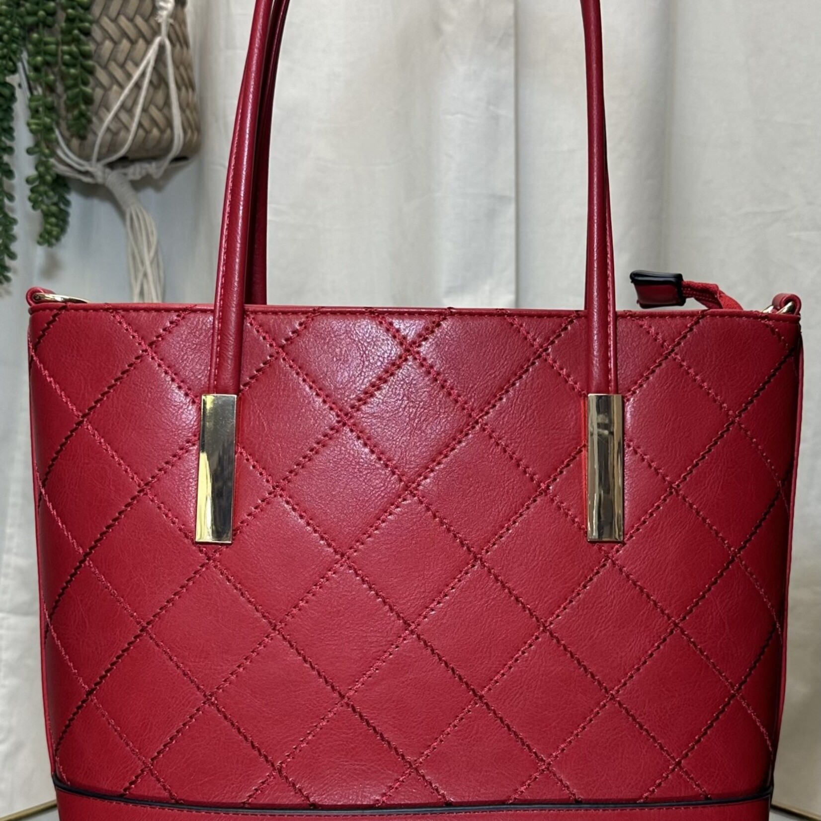 Shiny Red Large Purse