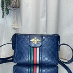 Navy Blue Queen Bee Purse Medium