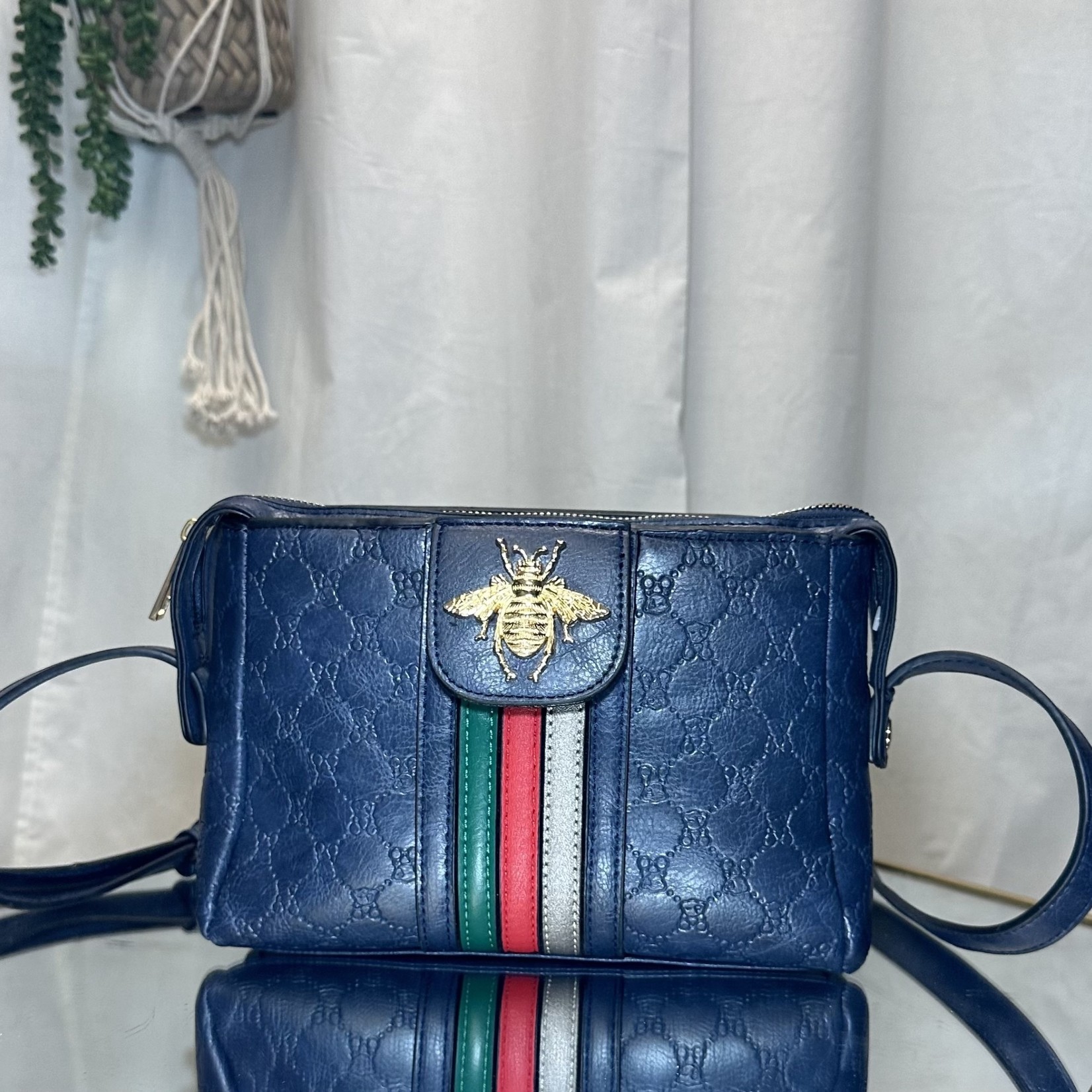 Navy Blue Queen Bee Purse Medium