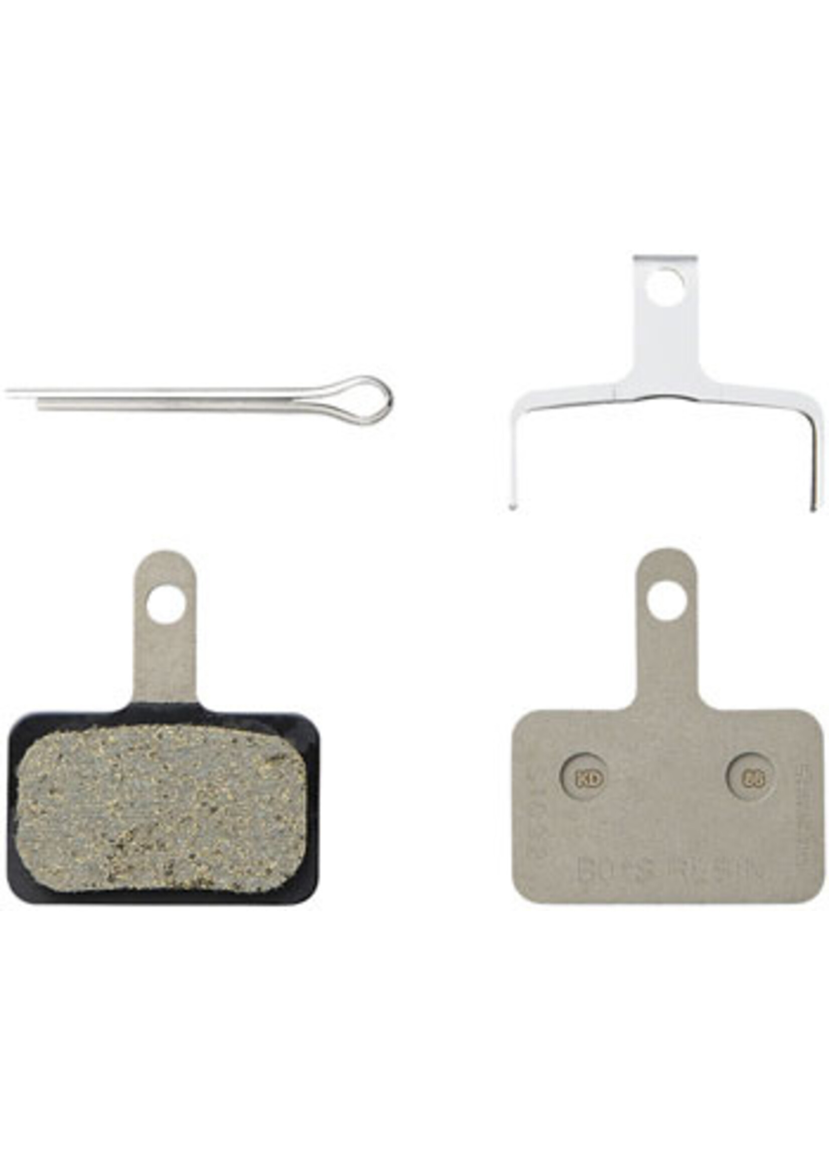SHIMANO Shimano B05S-RX Disc Brake Pad and Spring - Resin Compound, Stainless Steel Back Plate