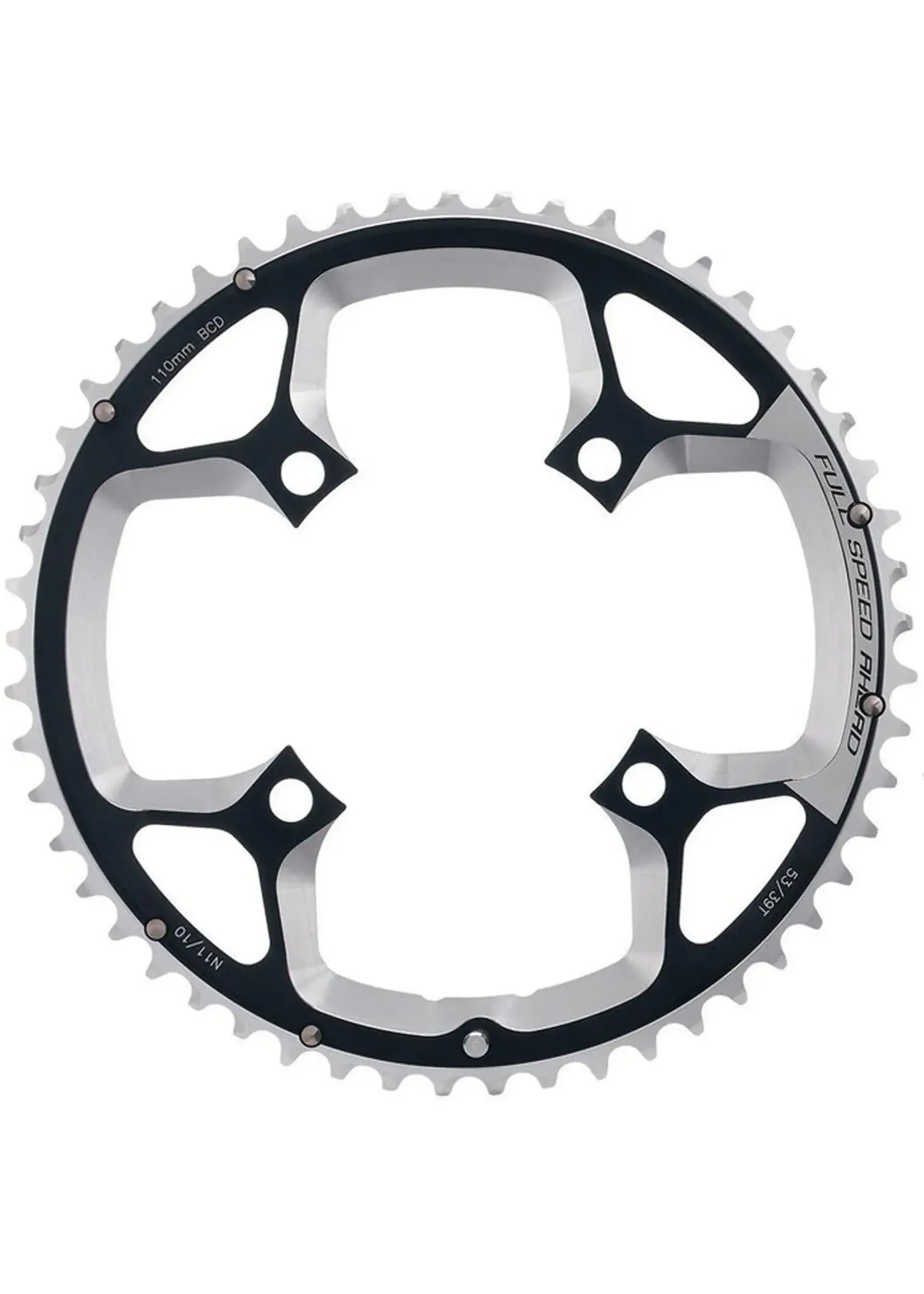 Full Speed Ahead Full Speed Ahead Gossamer ABS Chainring - 50t, 110 Full Speed Ahead ABS BCD, 4-Bolt, Aluminum, N10/N11, Black