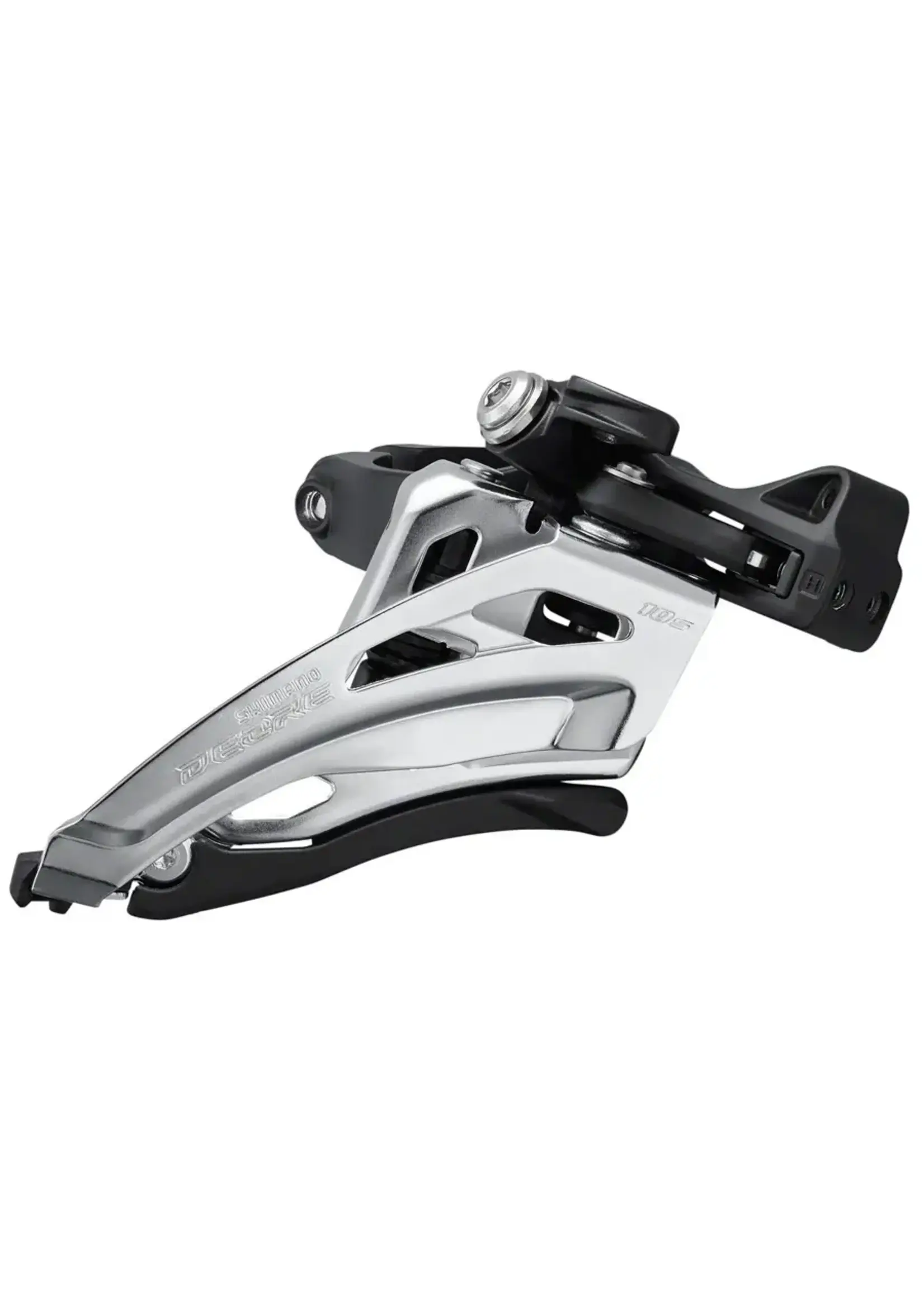 SHIMANO FRONT DERAILLEUR, FD-M4100-M, DEORE, FOR2X10, SIDE-SWING, FRONT-PULL, BAND-TYPE 34.9MM (W/ 28.6 & 31.8MM ADPT), CS-ANGLE: 64-69, CL: 48.8/51.8MM