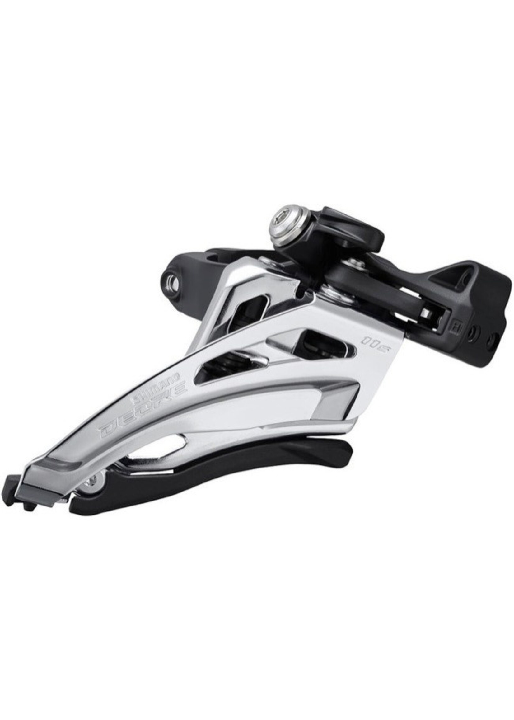 SHIMANO Shimano Deore FD-M5100-M Front Derailleur - 11-Speed, Double, Mid Clamp, Front Pull, Clamp Band, Black/Silver