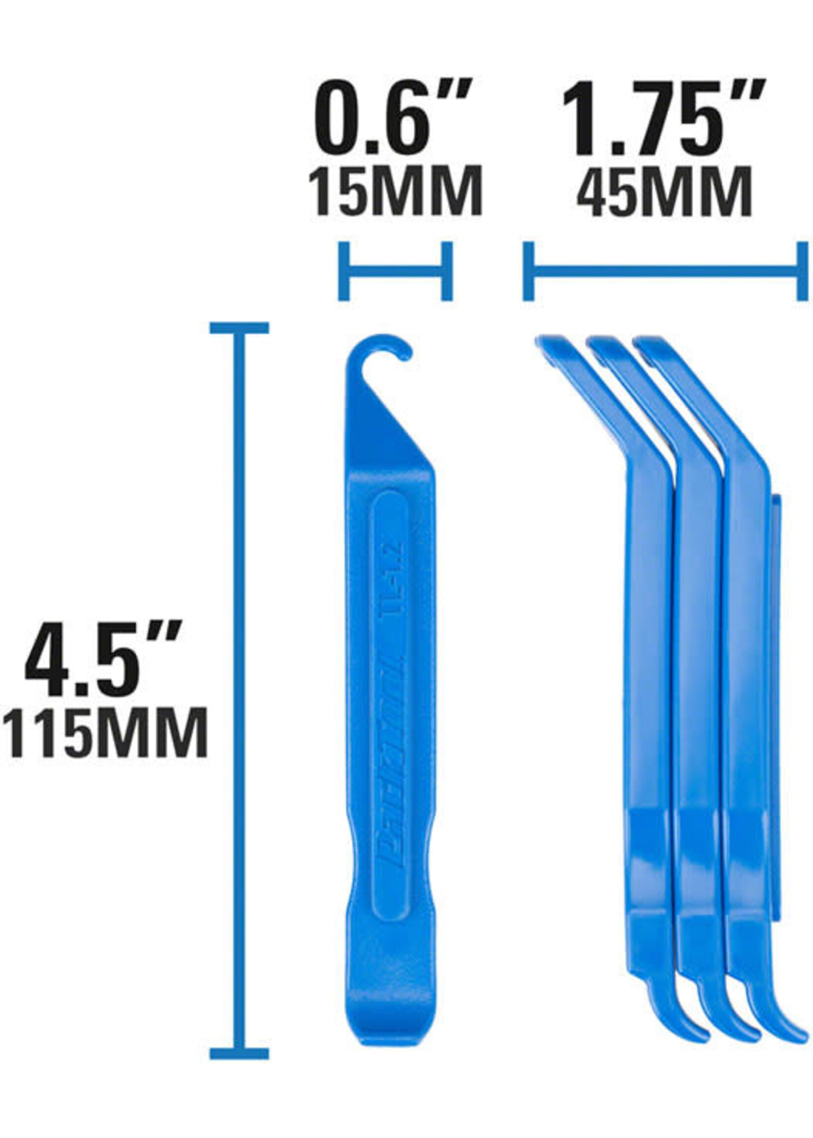 Park Tool TOOL TIRE LEVER PARK TL-1.2C 3pc SET